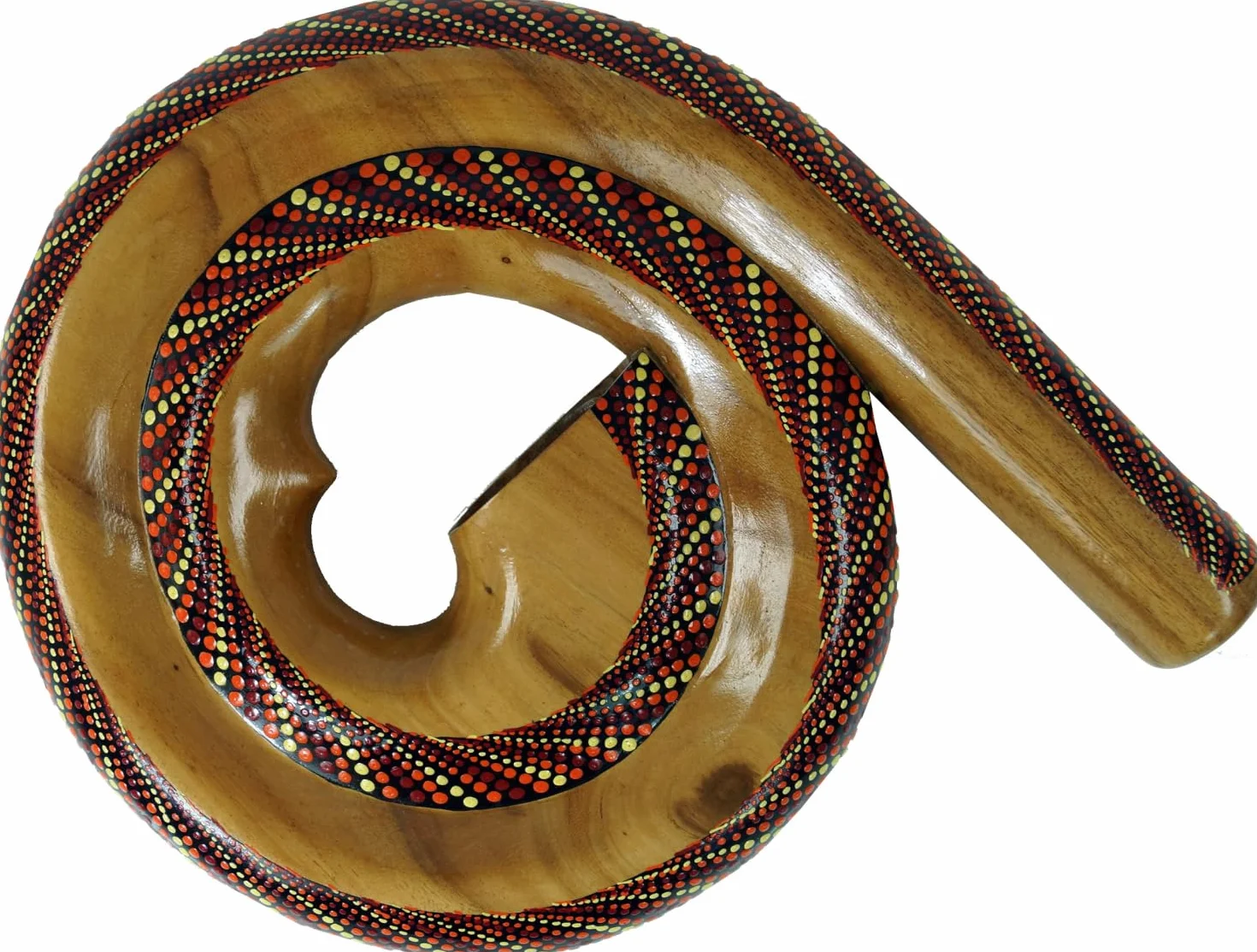 Didgeridoo Rond Bois Modèle 3 Marron 28x30x4,5 cm Instrument de Musique