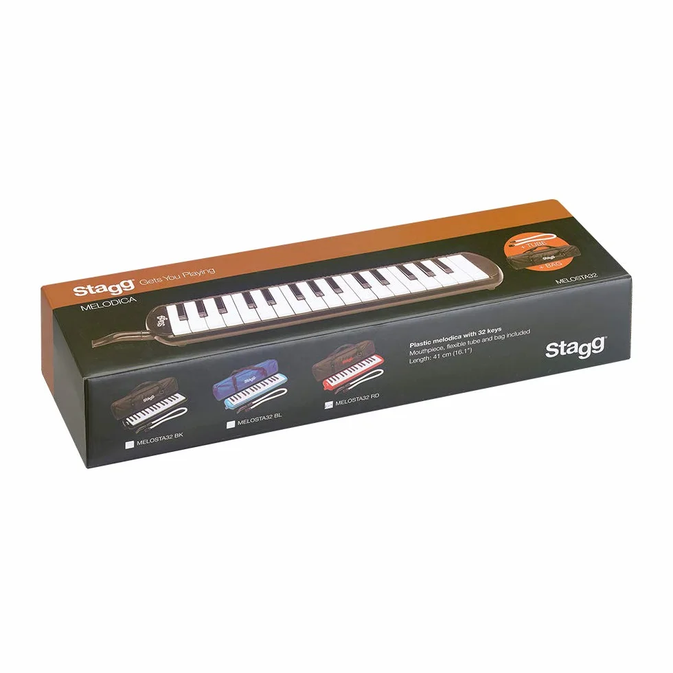 Stagg MELOSTA32RD Melodica 32 touches Rouge avec étui