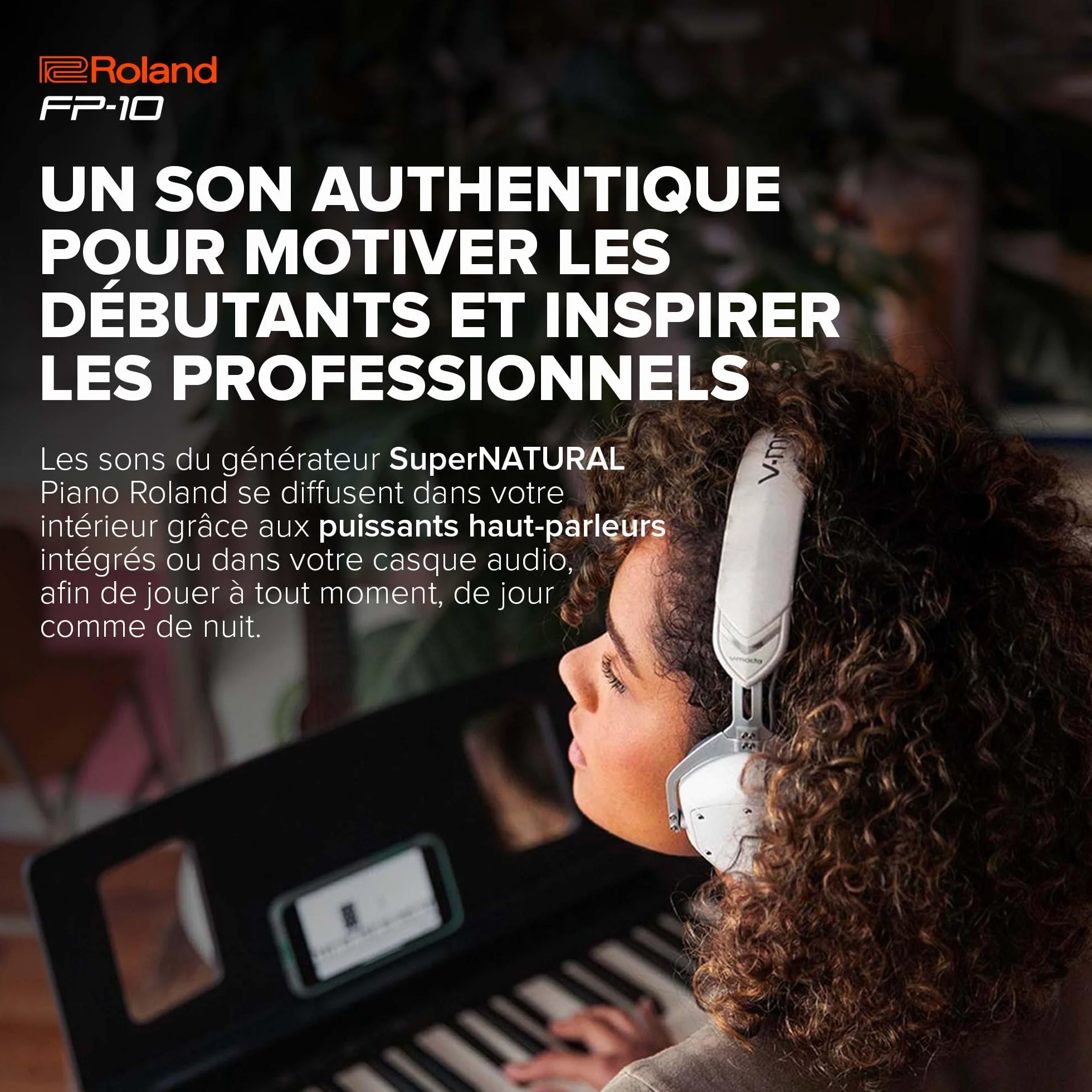 Roland FP-10 Piano numérique 88 touches SuperNATURAL Piano clavier à toucher acoustique