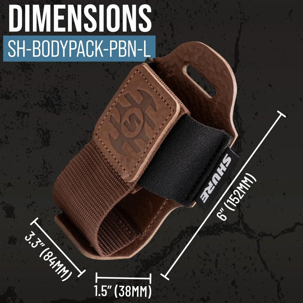 Étui pour émetteur de poche sans fil Shure Premium en cuir marron
