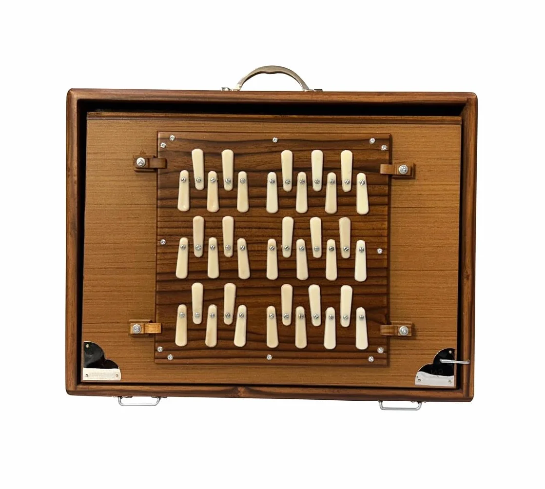 Shruti Box 36 Clés 3 Octaves 440Hz 432Hz Bois de Teck Ply Pédale de Pied