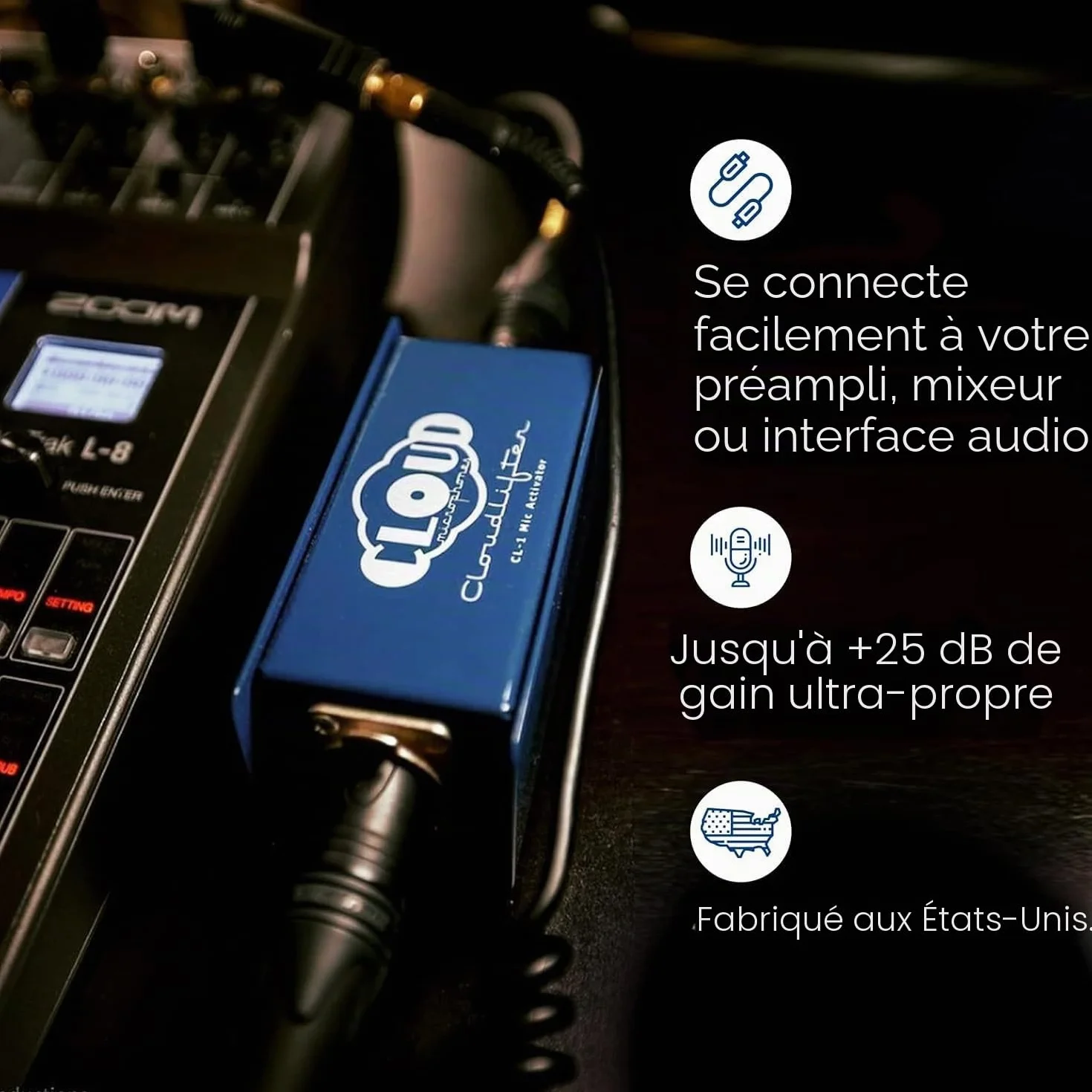 Cloud Microphones Cloudlifter CL-1 Mic Activator Gain de préampli Micro Ultra-Propre