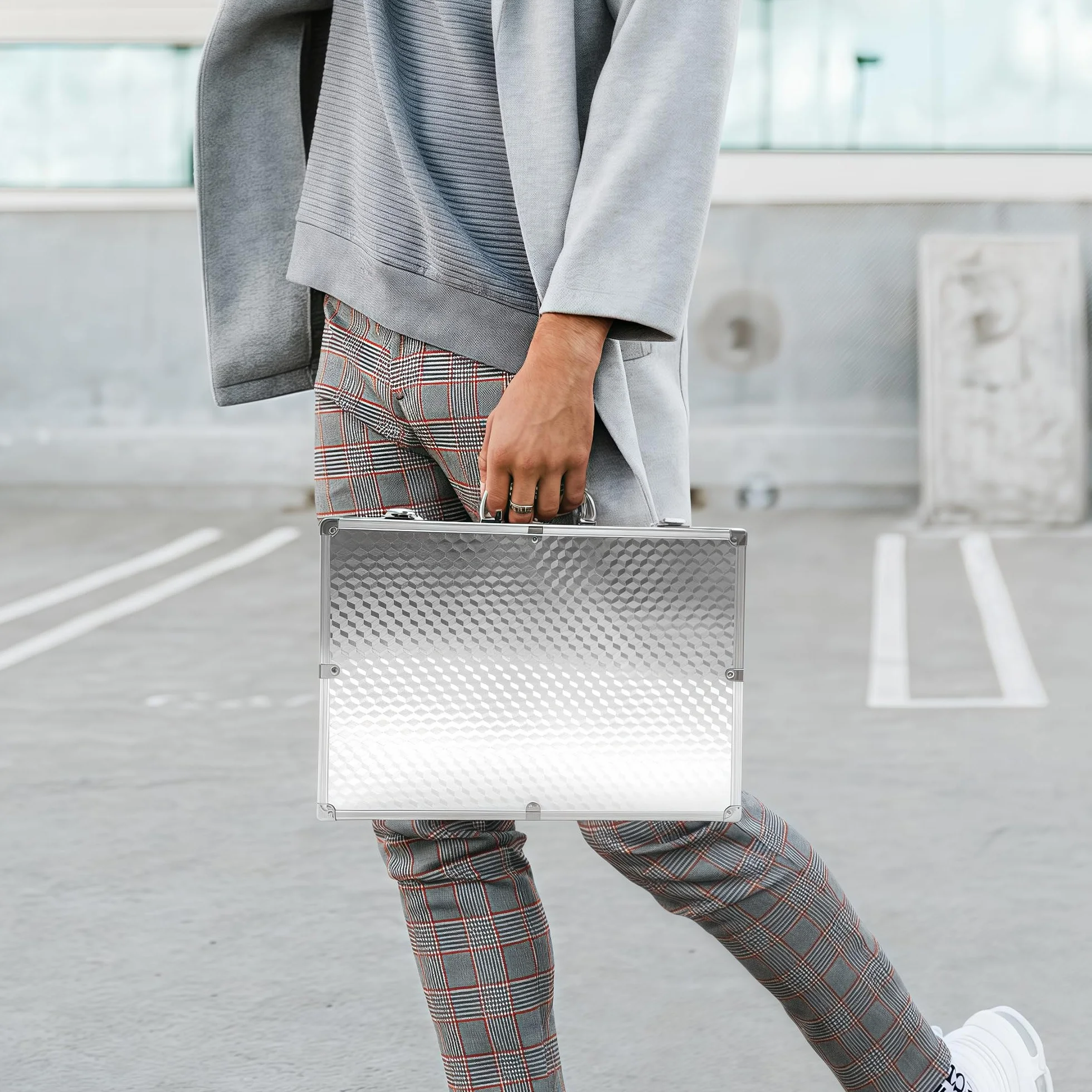 Mussiin Audio Equipment Microphone Portable Case Aluminum Alloy Silver