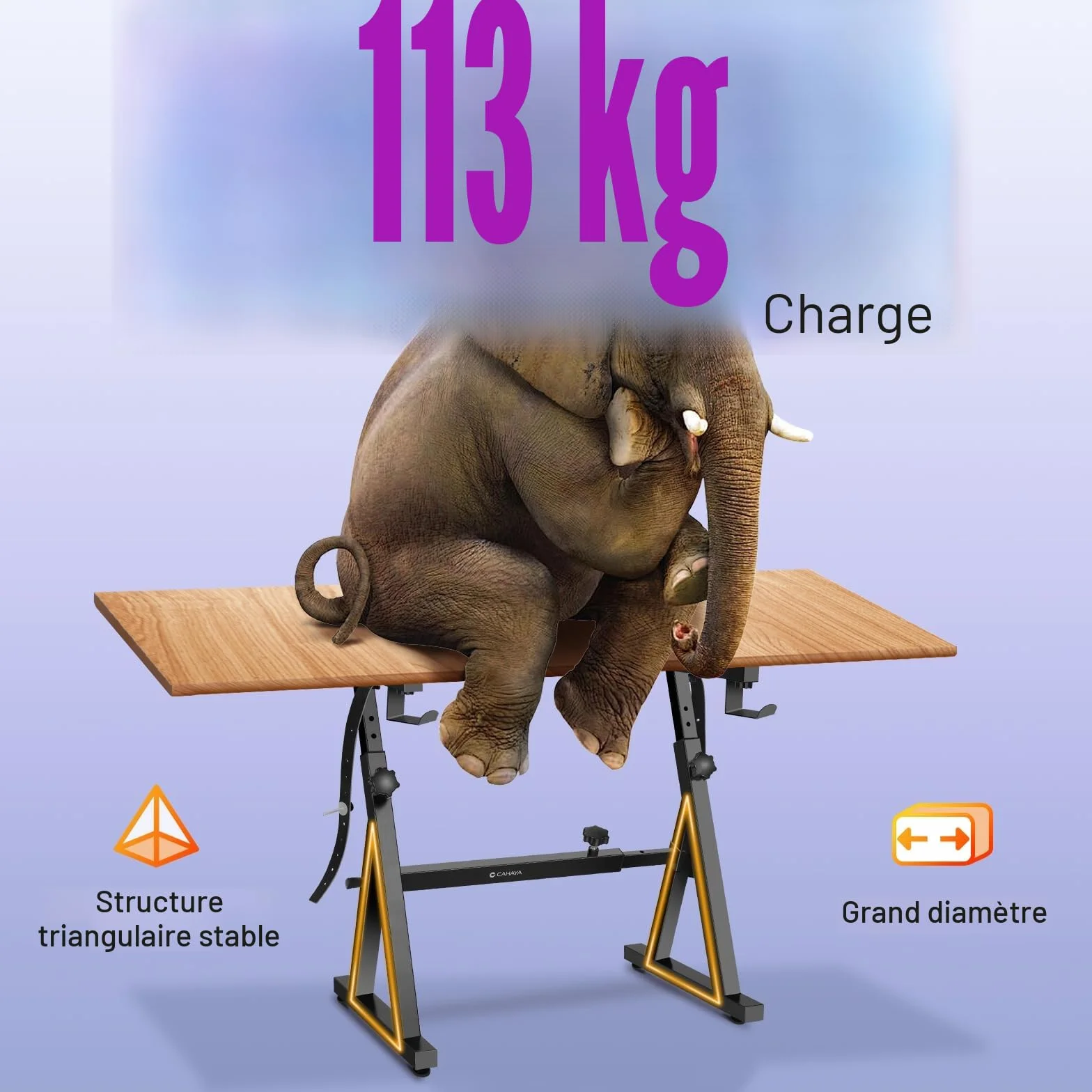 CAHAYA Support de clavier réglable 113 kg, double en Z 4 cm, hauteur et longueur réglables pour piano numérique 61 76 88 touches