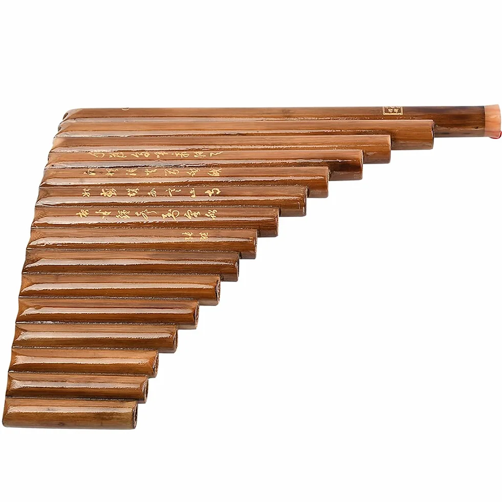 Flûte de pan en bambou 15 pipes G Key Panpipes Instrument de musique chinois pour débutant