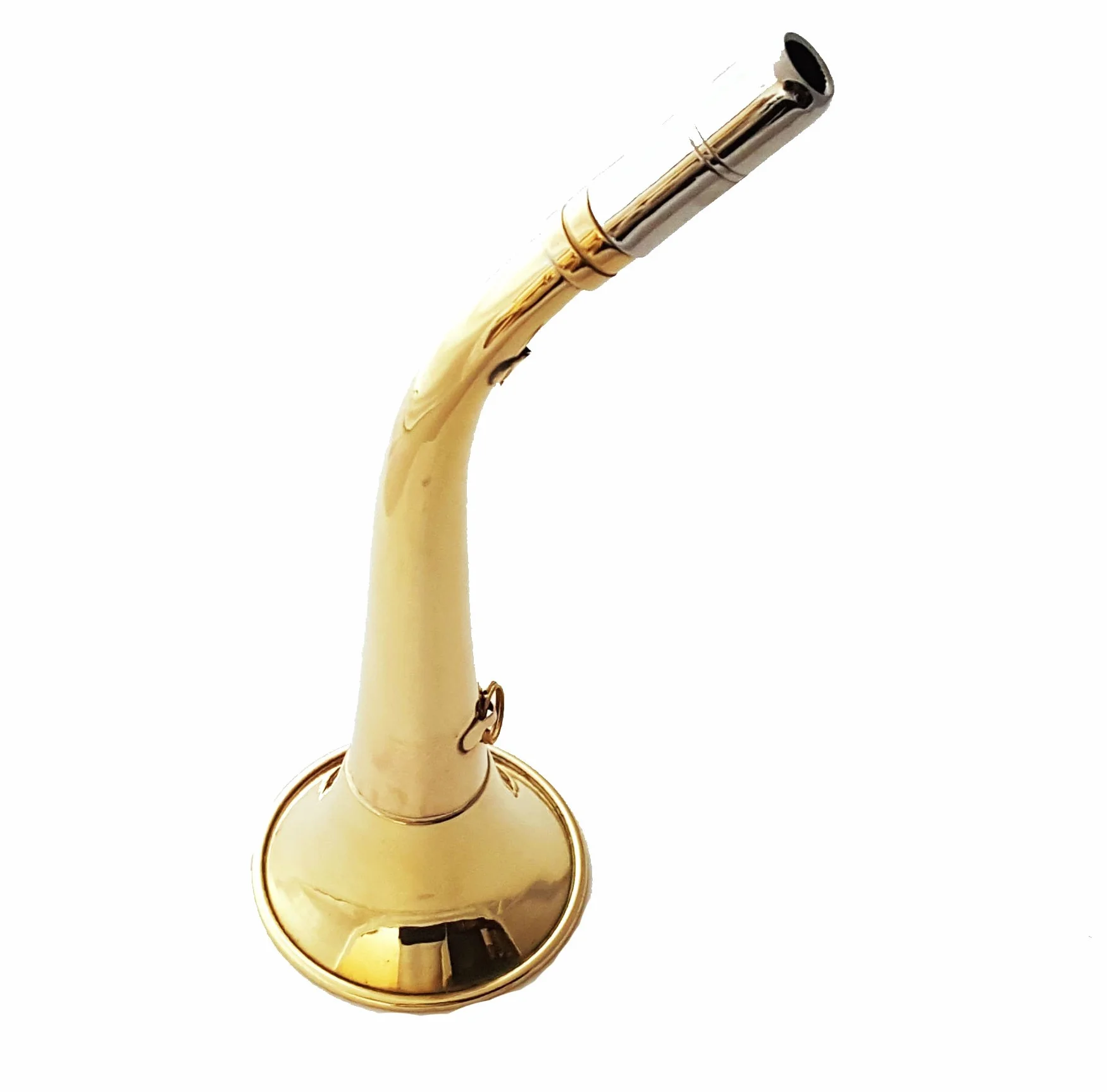 Trompette de chasse en Laiton Argenté Do avec Embouchure