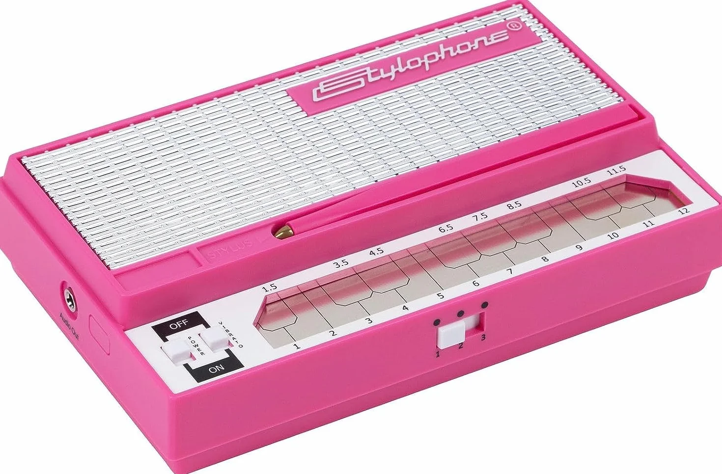 Stylophone Pink - Synthétiseur électronique de poche original édition spéciale - Instrument de musique clavier
