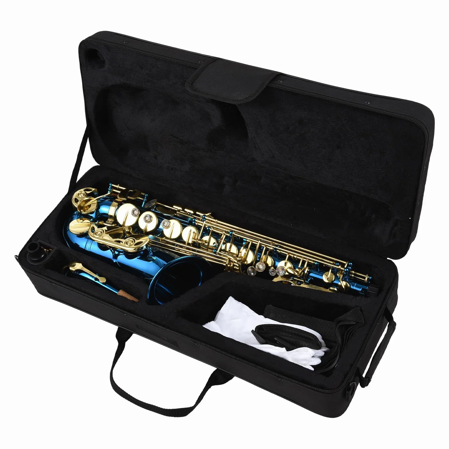 Saxophone en laiton gravé Eb E-Flat Altsaxophone Coquillage Abalone Touches Instrument à vent avec étui