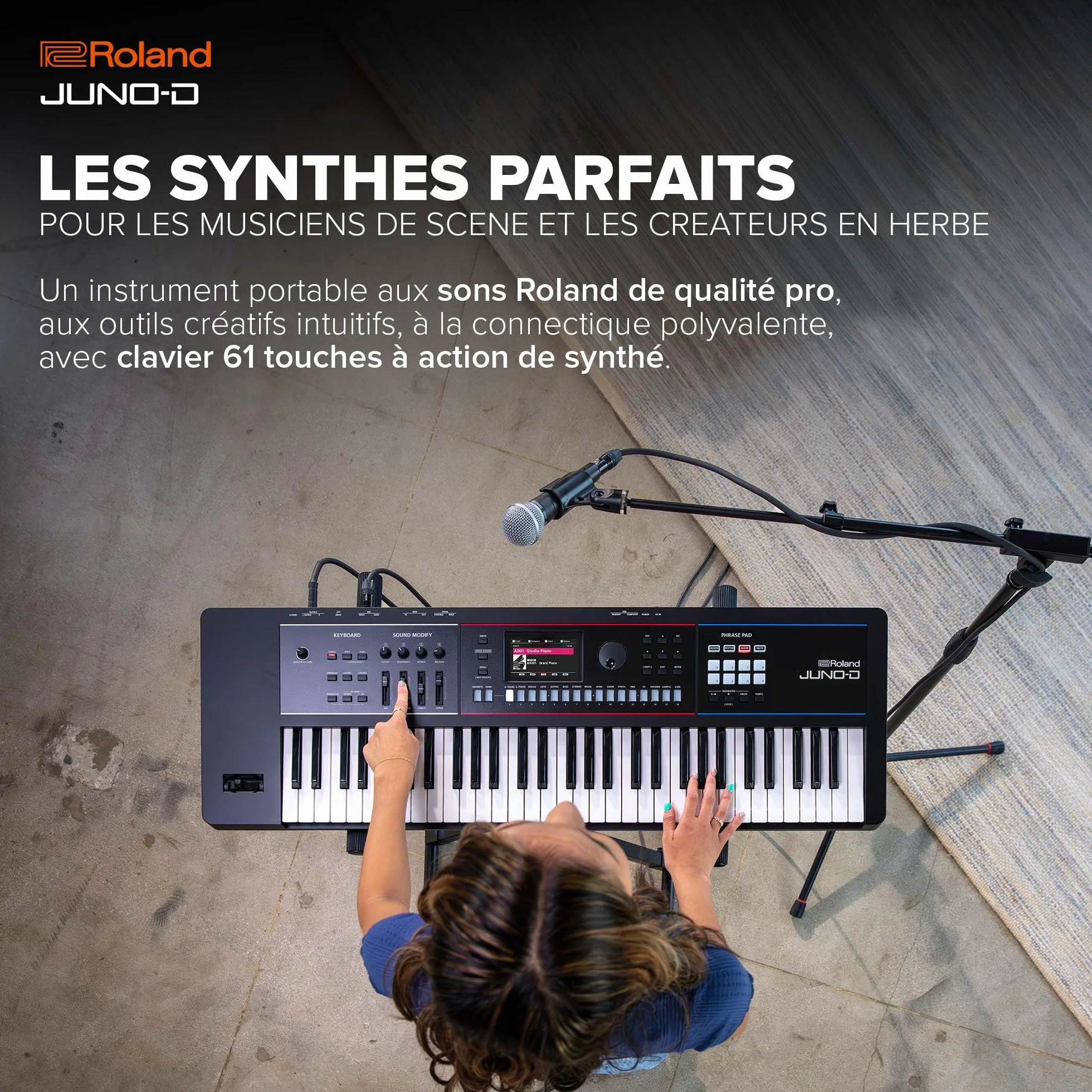Roland JUNO-D6 Synthétiseur 61 touches ZEN-Core 3800 sons Audio/MIDI USB-C