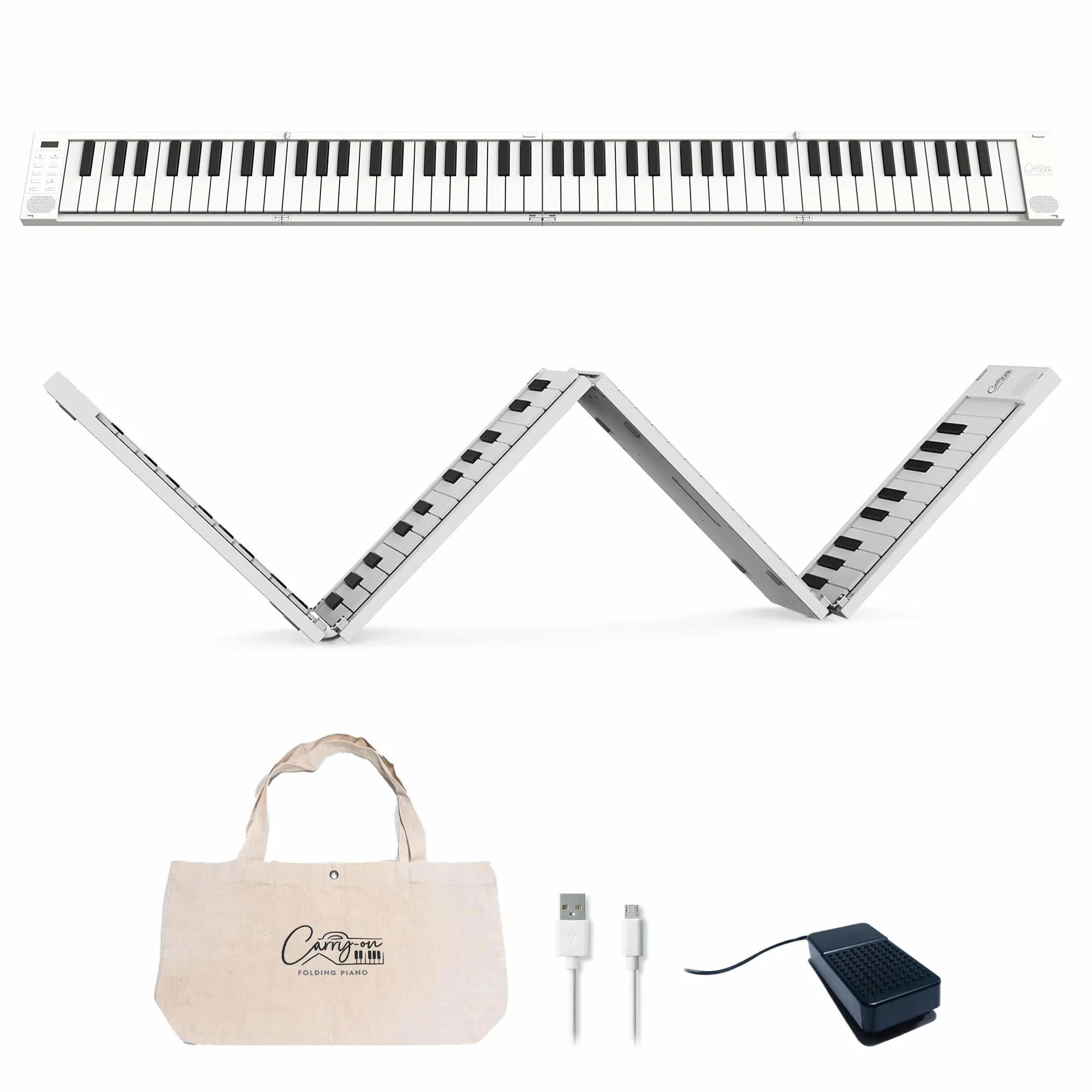 Blackstar Piano pliable portable 88 touches batterie rechargeable MIDI USB 128 sons 1,6 kg 33 cm