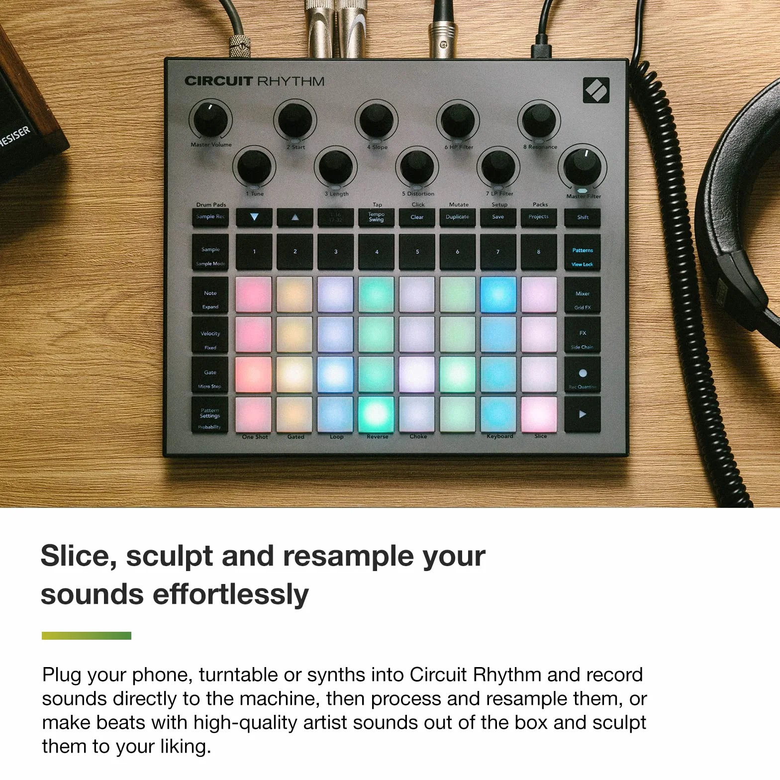 Novation Circuit Rhythm sampleur groovebox huit pistes samples beats