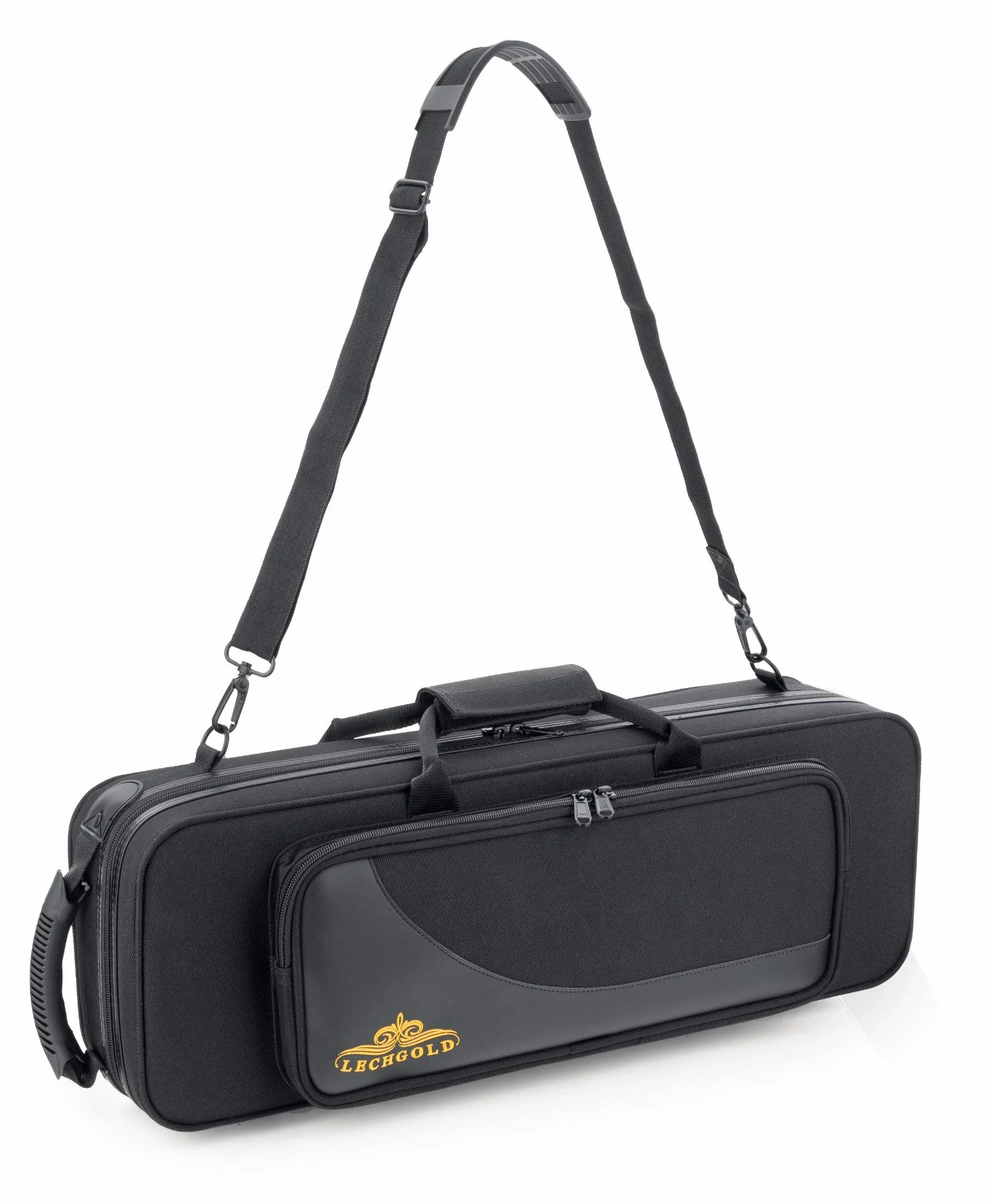 Étui Léger Lechgold pour Saxophone Soprano Droit Lightcase Noir avec Poche Extérieure Harnais Sac à Dos