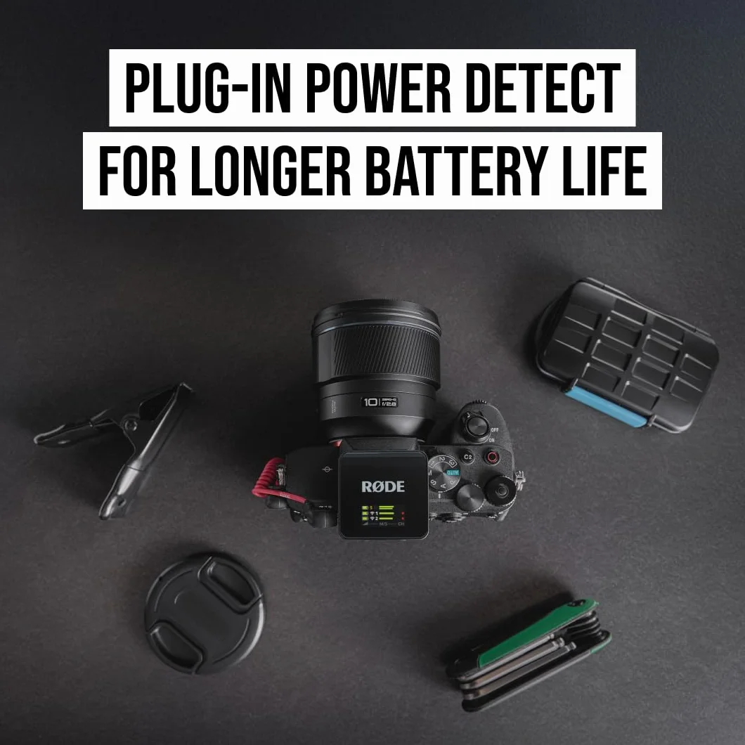 RØDE Wireless GO (Gen 3) Microphone sans Fil Compact 32 Bits Float Enregistrement Automatique du Niveau Noir