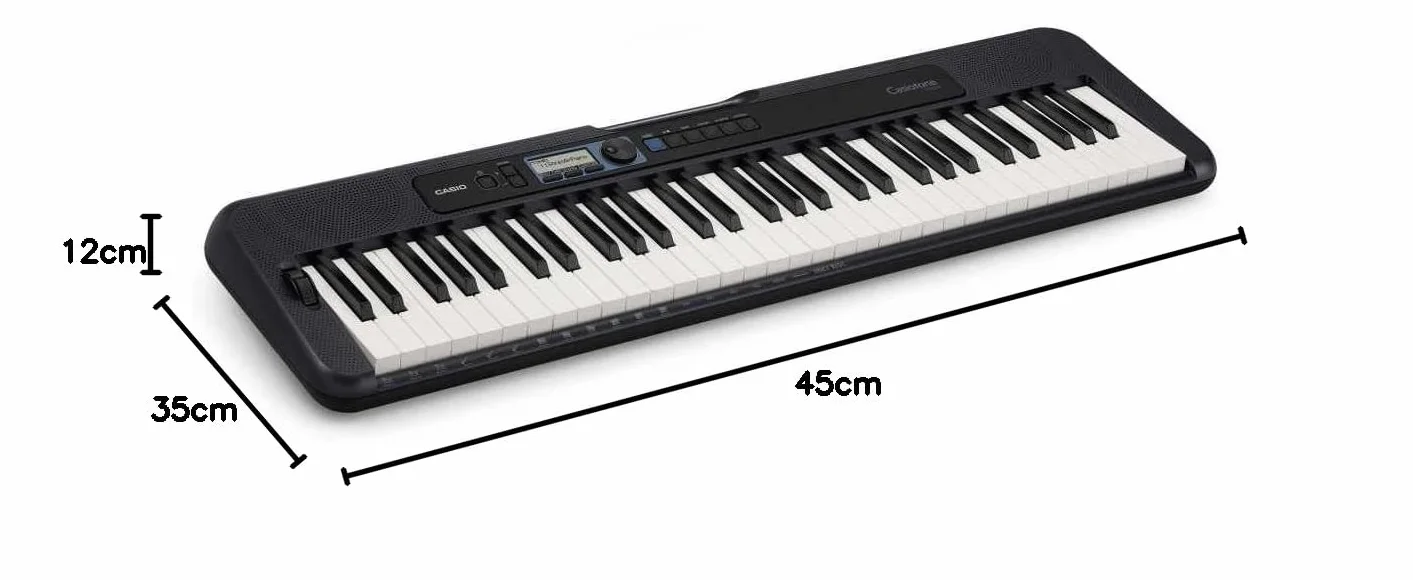 Casio Casiotone CT-S300 Clavier 61 Touches à Frappe Dynamique, 400 Sons, 77 Rythmes, Noir