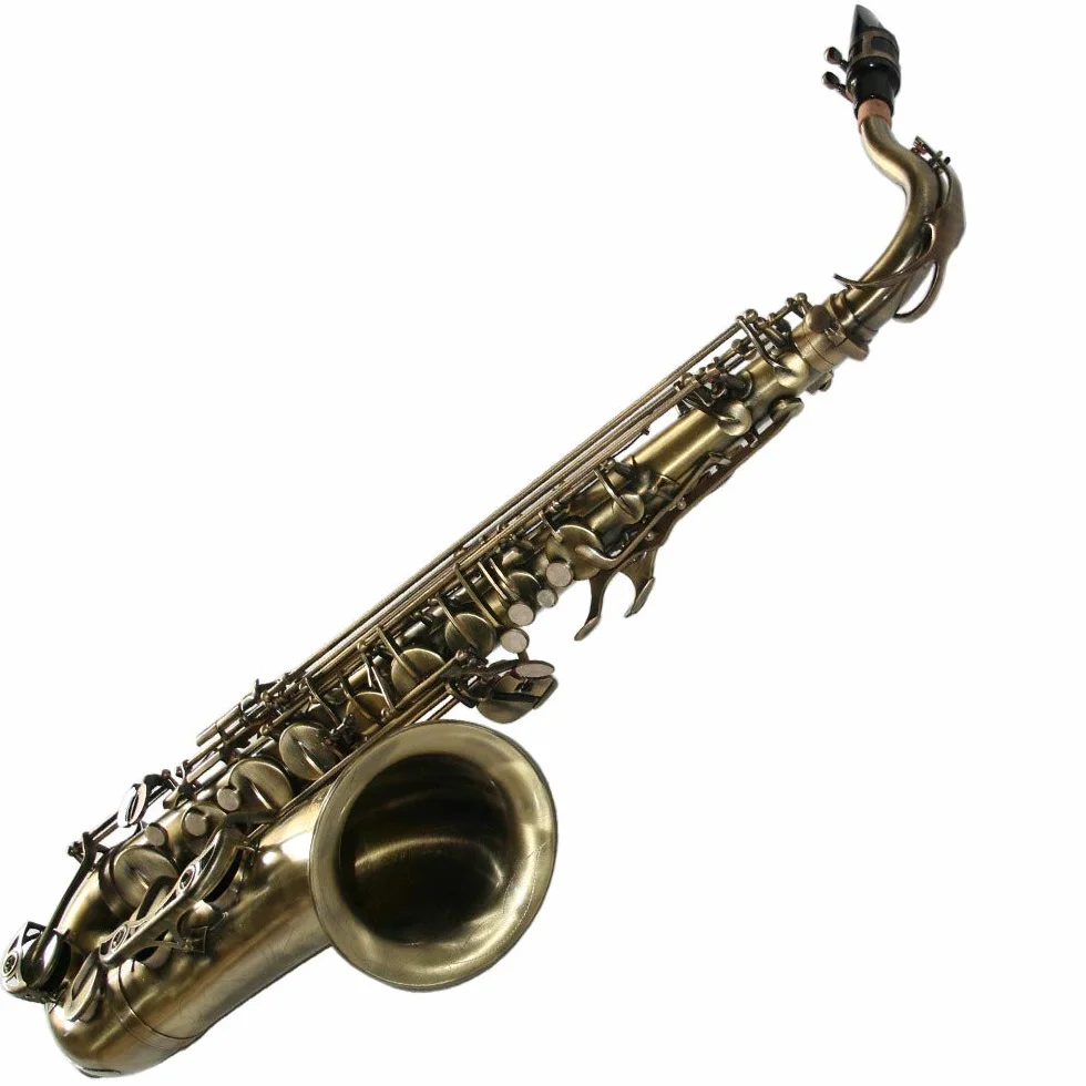 Saxophone Ténor Antique Bronze Laiton Laqué avec Étui Souple