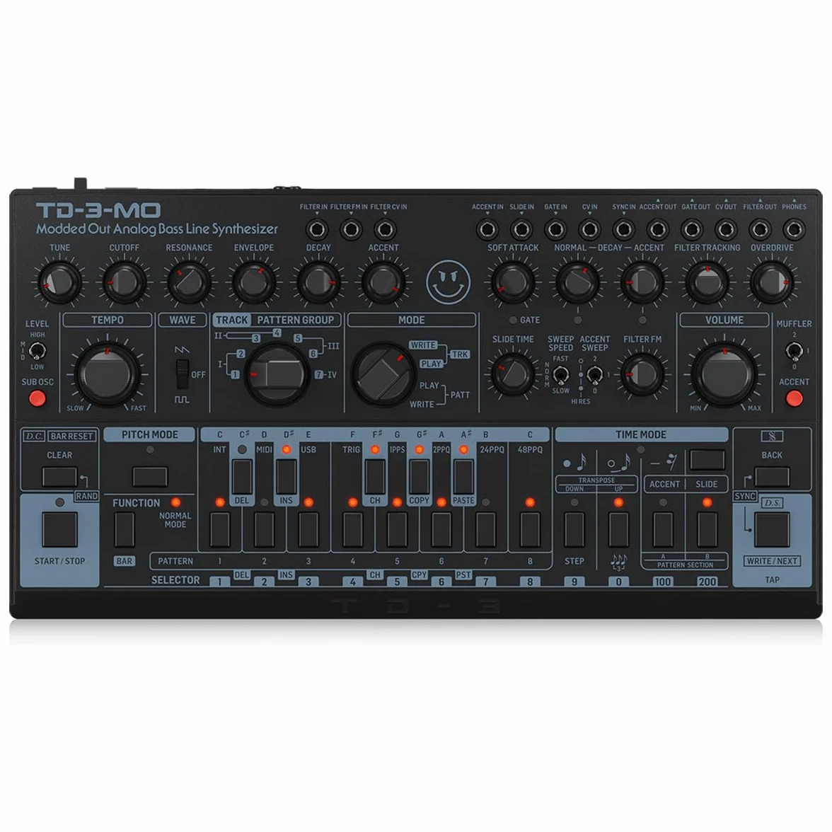 Behringer TD-3-MO-AM Desktop Synthesizer Analog Bass Line Synthesizer Amber