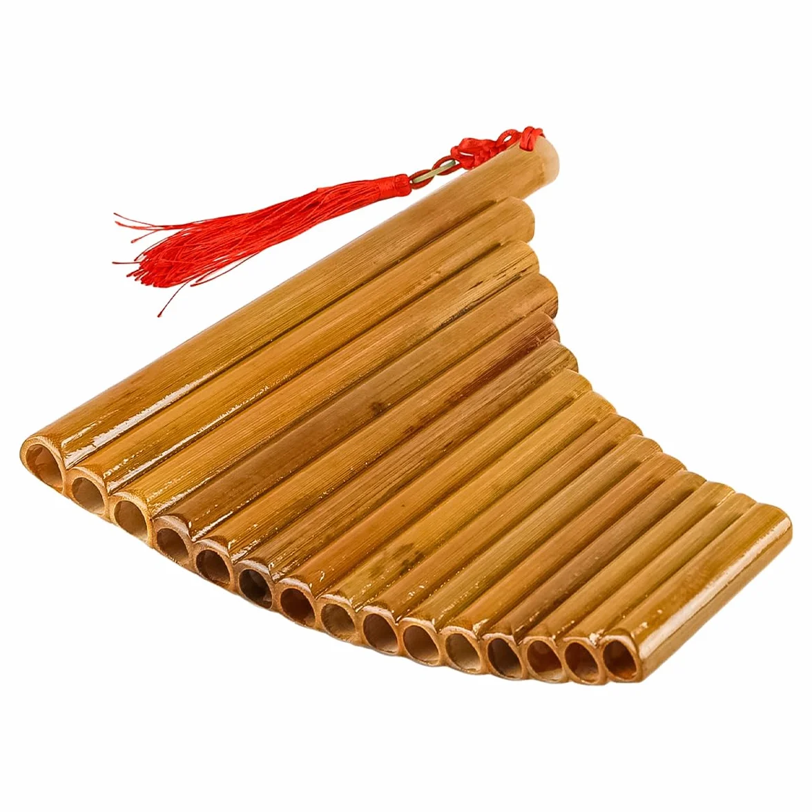 Gorise Flûte de Pan 15 tuyaux bambou naturel sol majeur débutant