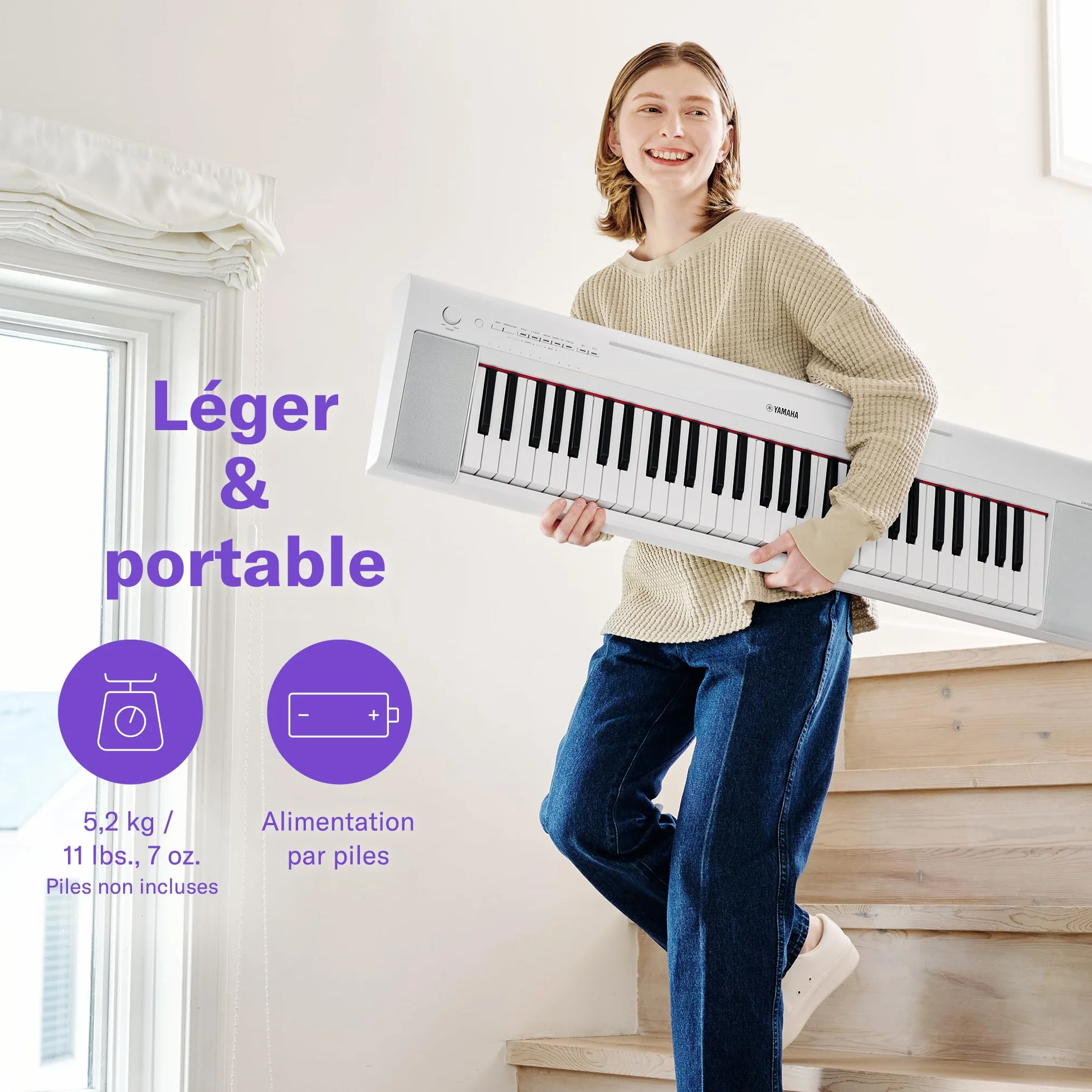 Yamaha Piaggero NP-15 Clavier numérique 61 touches 15 voix instrumentales portable