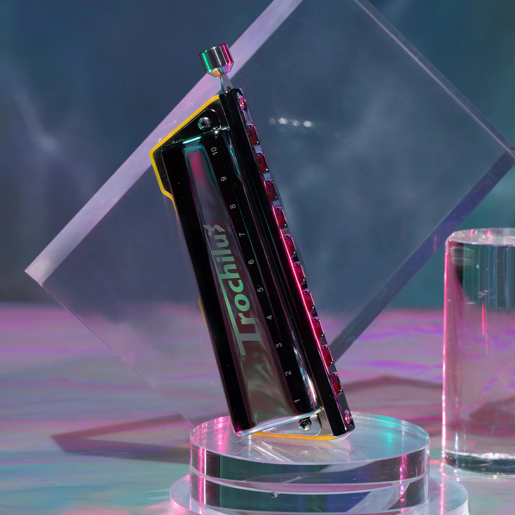JDR Trochilus Harmonica Chromatique 10 Trous Clé de C avec Étui