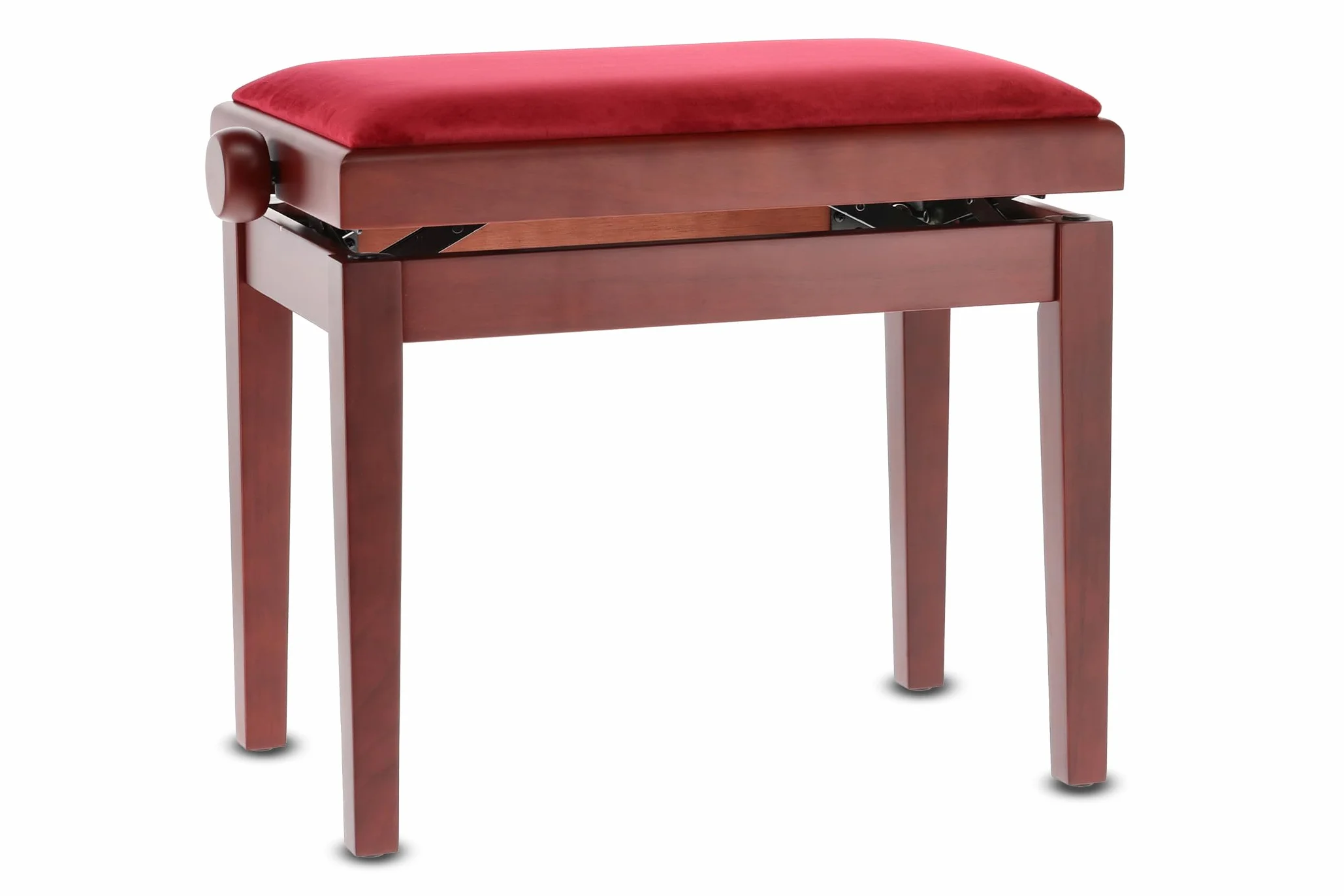 Banc de piano GEWA Deluxe bois massif réglable en hauteur acajou mat