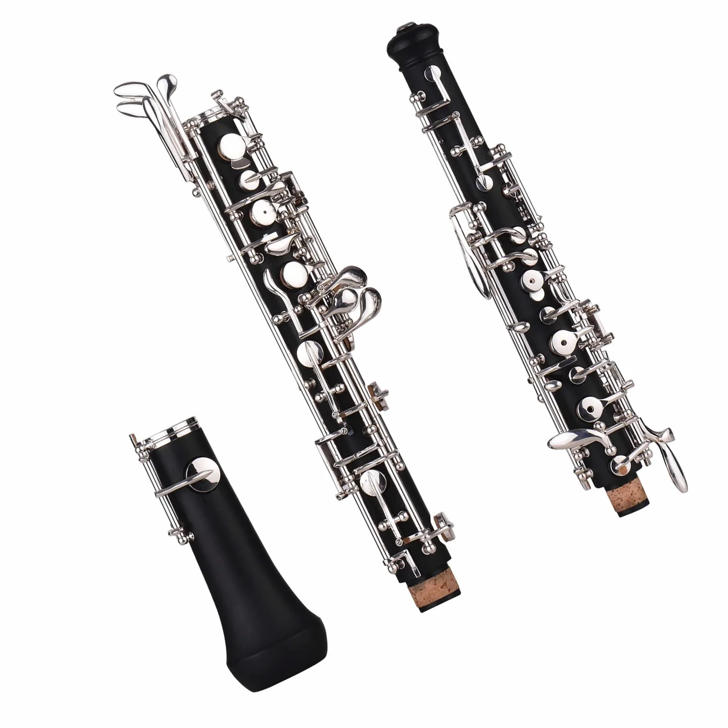 Hautbois en clé de nickel - Instrument à vent semi-automatique avec étui en cuir et gants