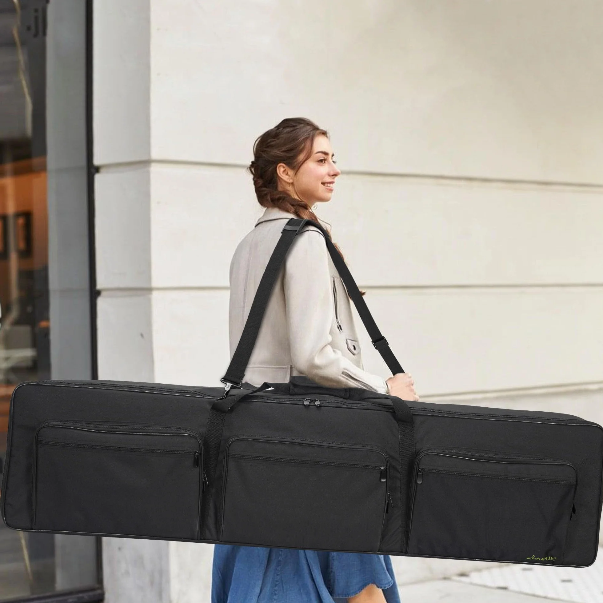 OUUTMEE Sac pour Clavier 88 Touches, Sac de Transport pour Piano électrique 137x33x17cm