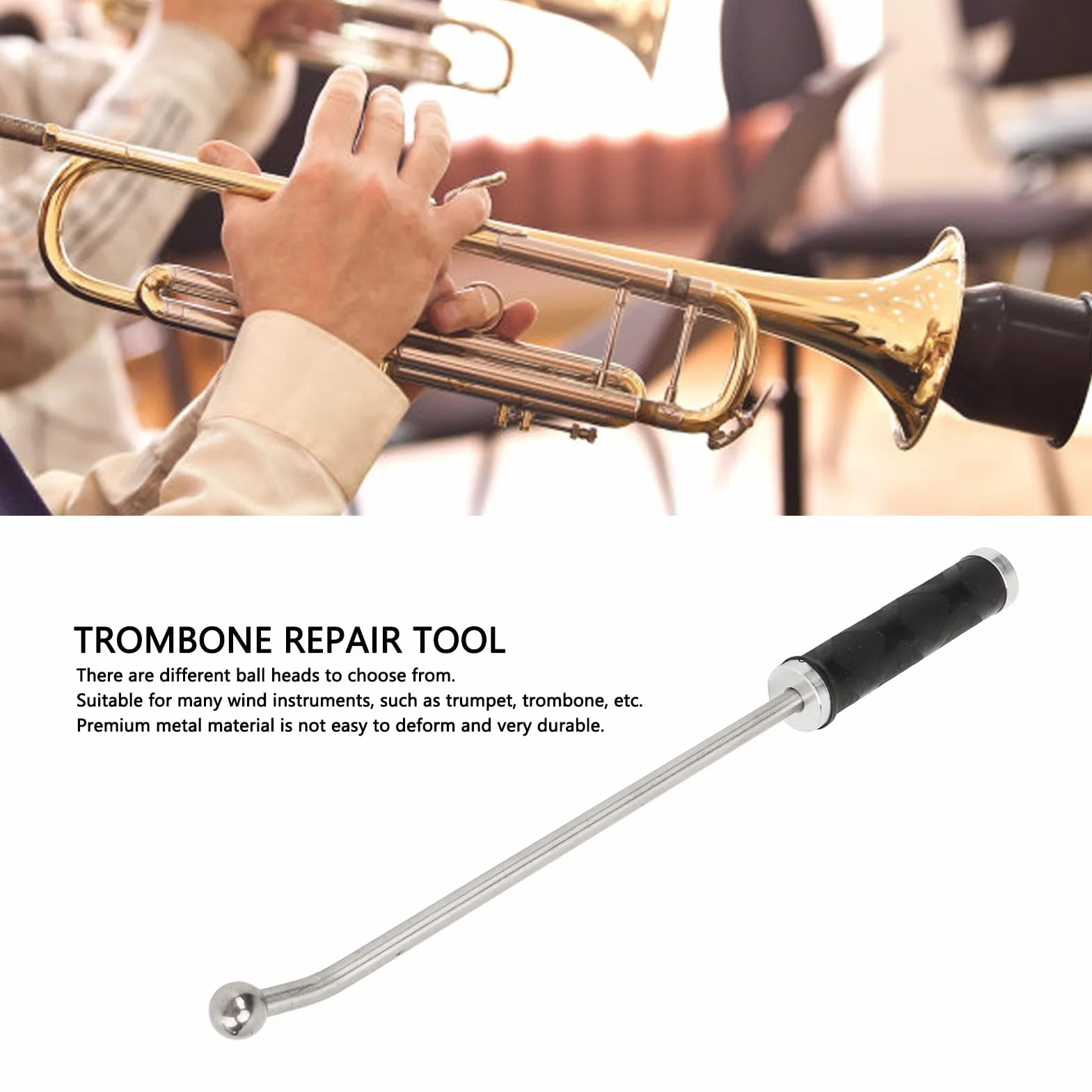 Outils de Débosselage pour Instruments à Vent en Laiton, Kit de Réparation Professionnel avec Marteau en Aluminium