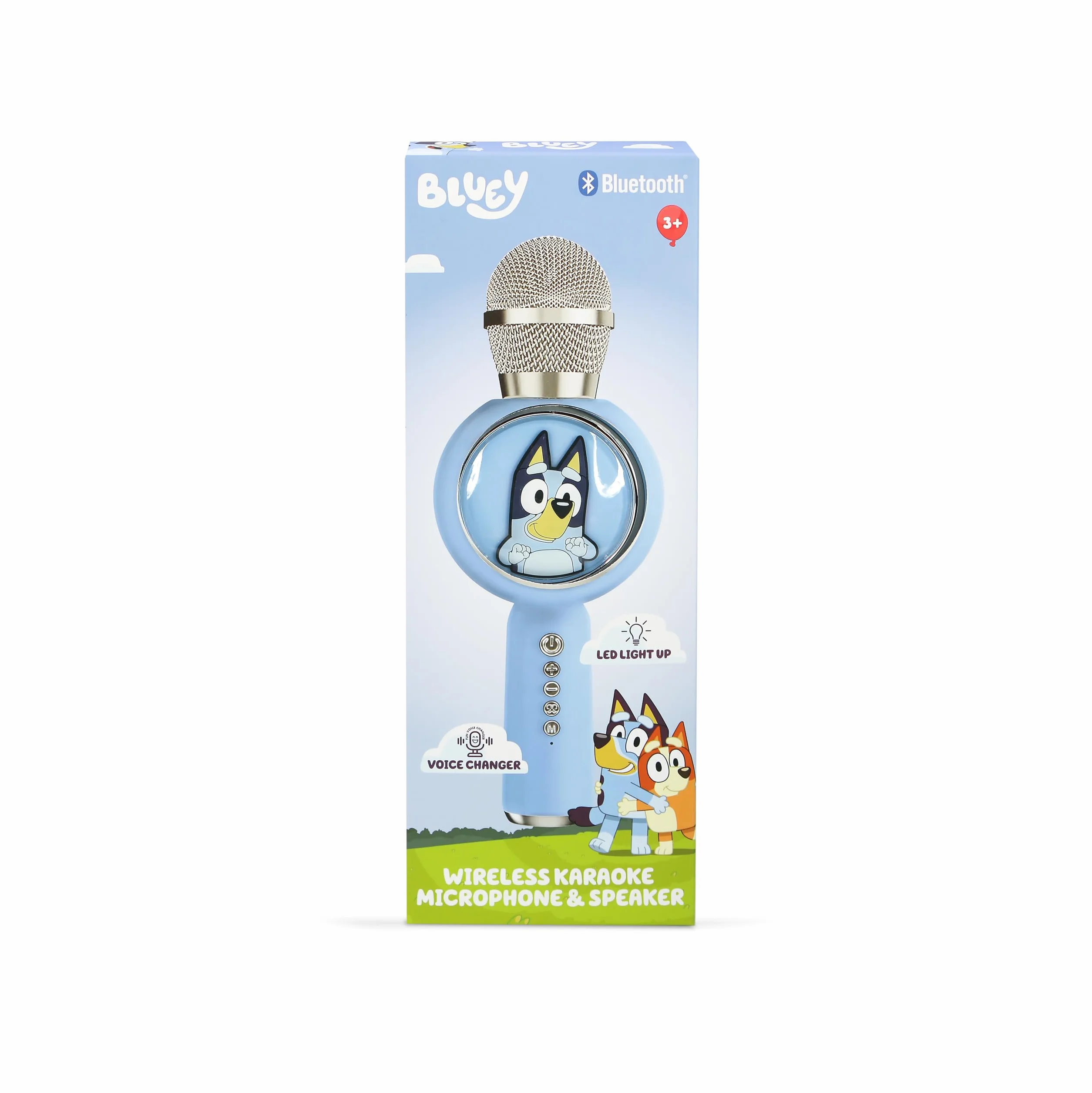 OTL Technologies Microphone karaoké Bluey sans Fil avec Haut-Parleur LED