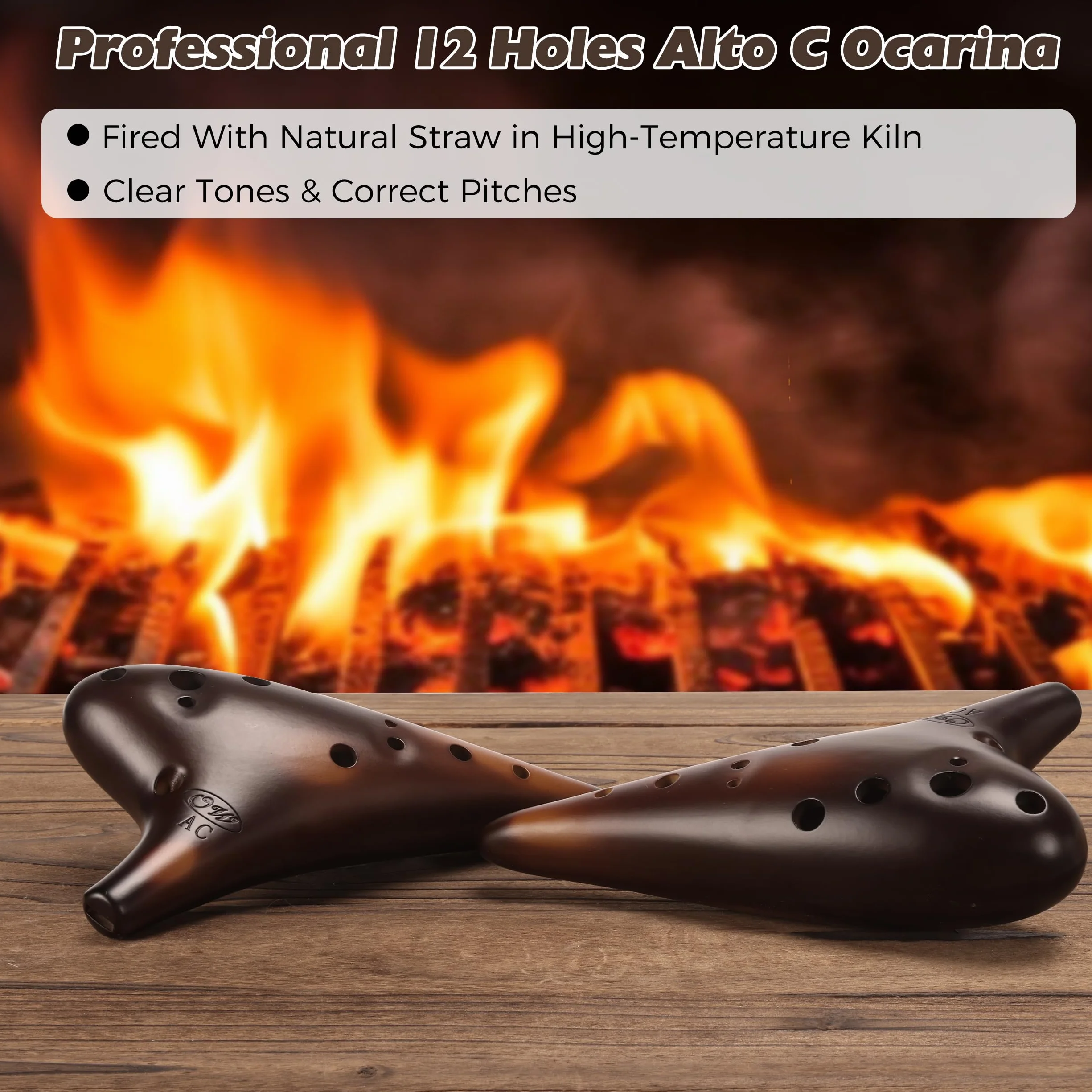 Forest Whisper Ocarina ténor classique Alto C 12 trous