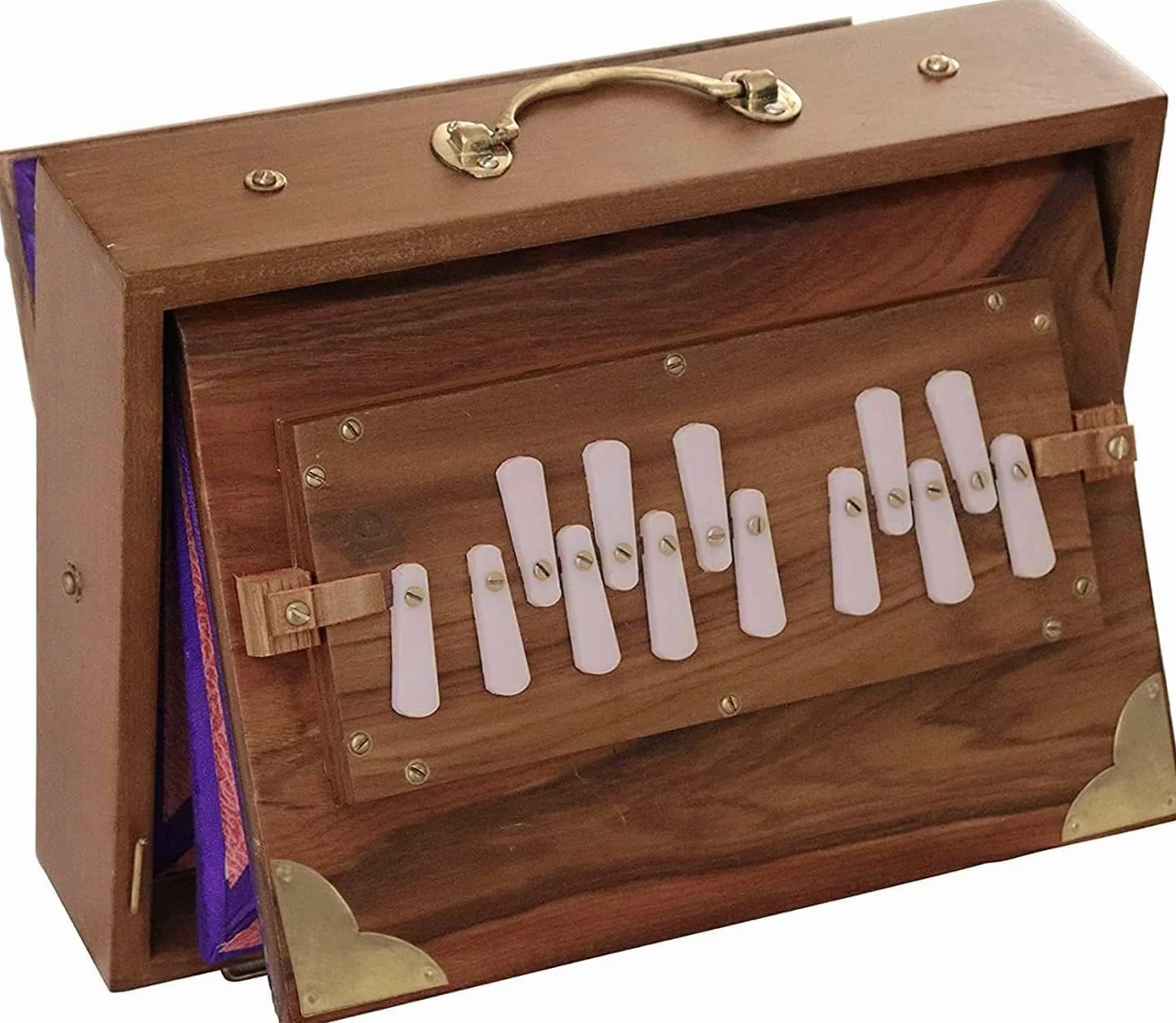 Shruti Box 38,1 cm bois de teck pur 432 Hz sac de transport yoga