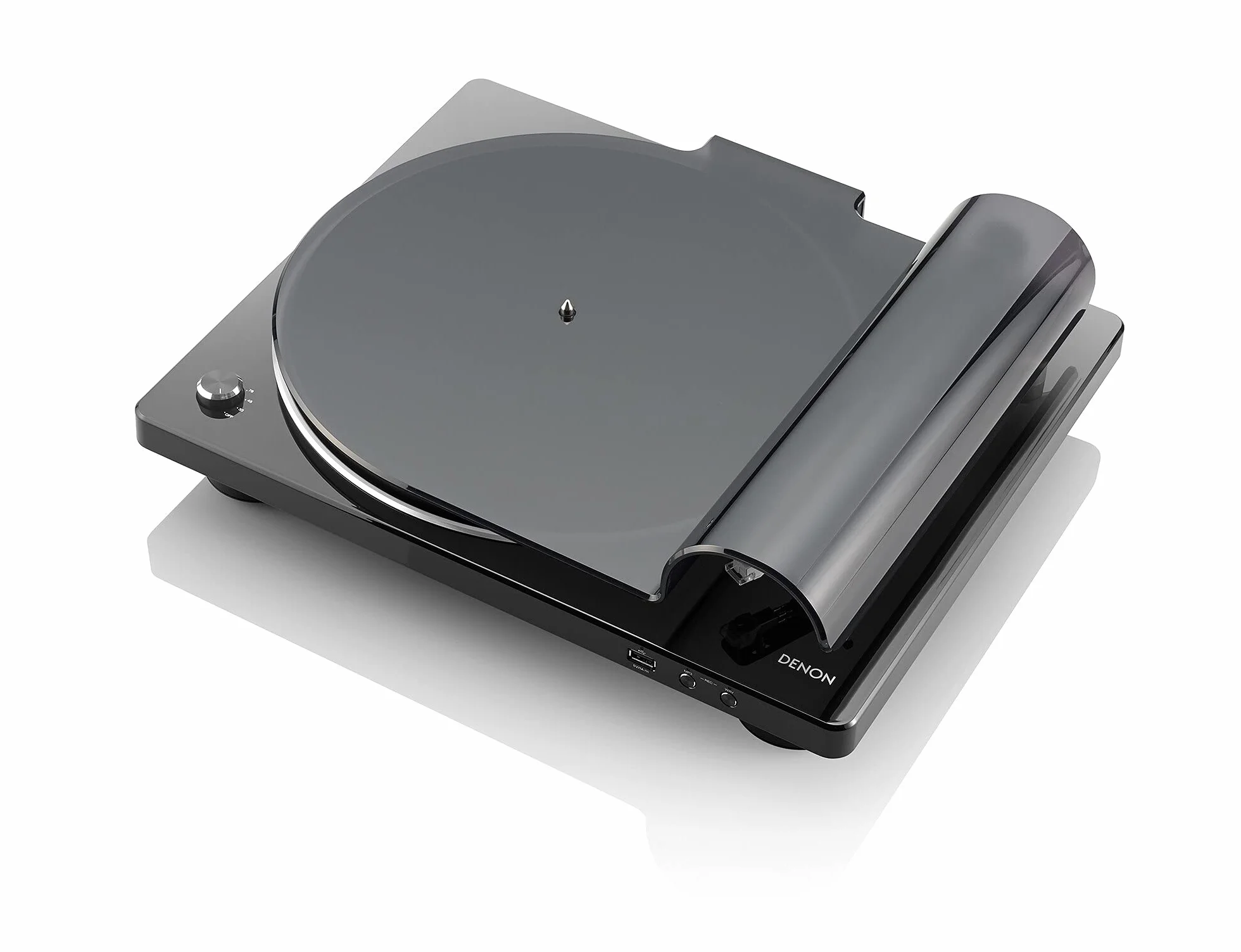 Denon DP-450USB Platine Hi-Fi USB avec Pré-Amplificateur Phono, Entraînement par Courroie, Enregistrement MP3/WAV Noir