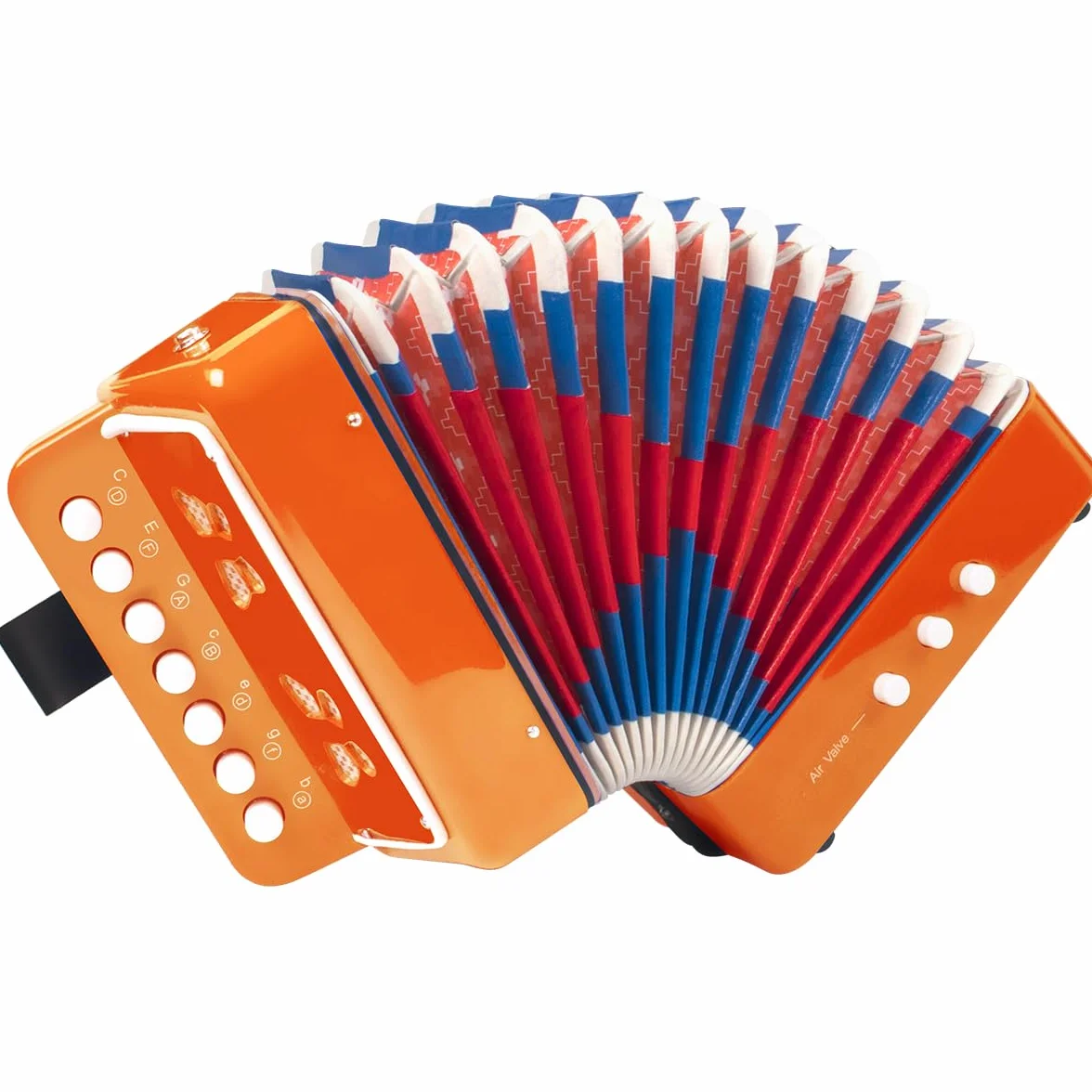 Horse Accordéon à 10 touches pour enfants débutants orange
