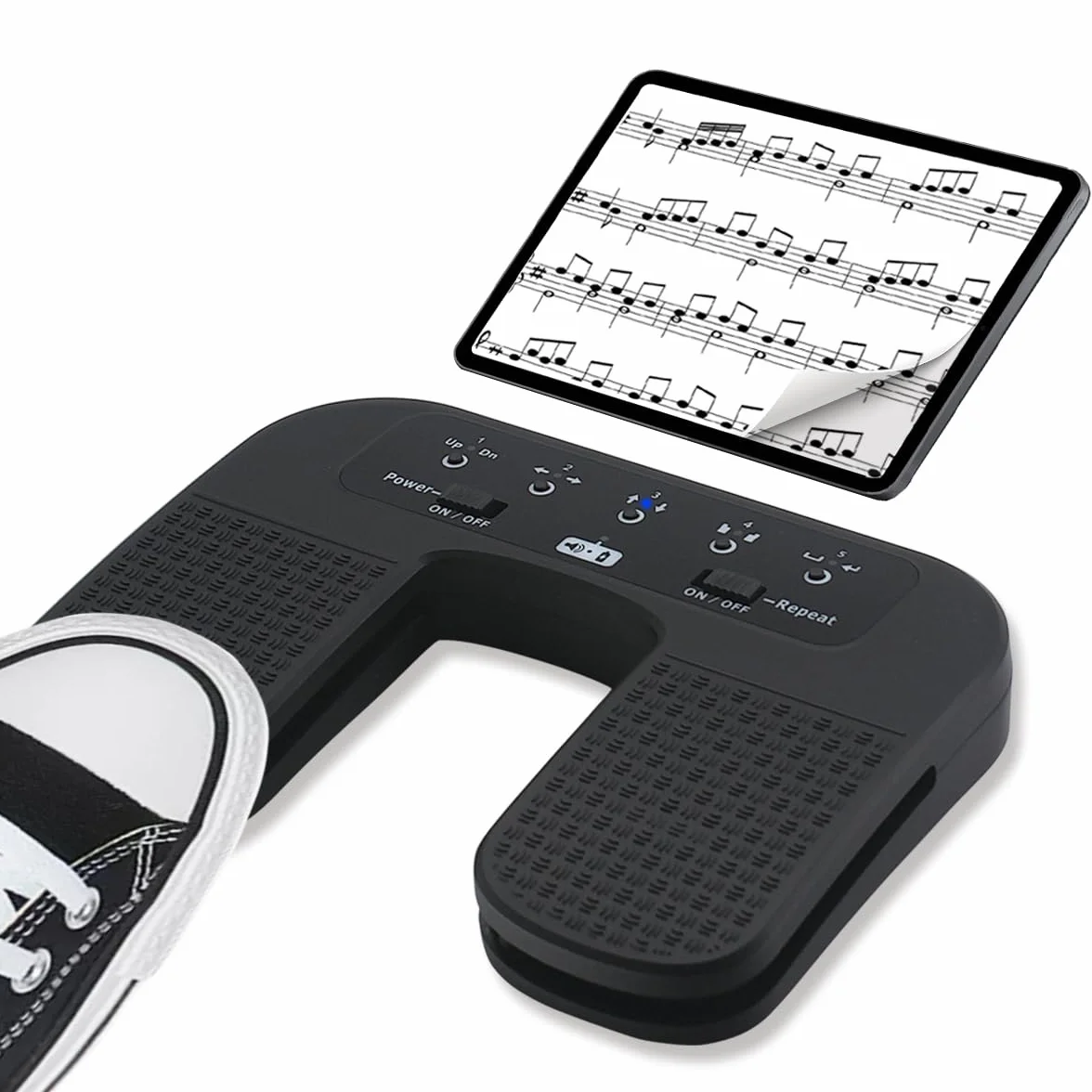 Tavsou Bluetooth Page Turner Pedal Rechargeable pour smartphones et tablettes