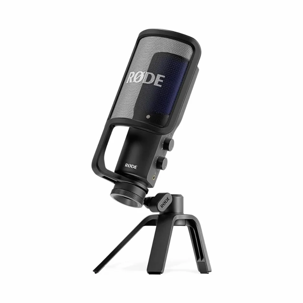RØDE NT-USB+ Microphone USB à Condensateur Pro avec Interface Audio Intégrée, USB-C, Monitoring Casque
