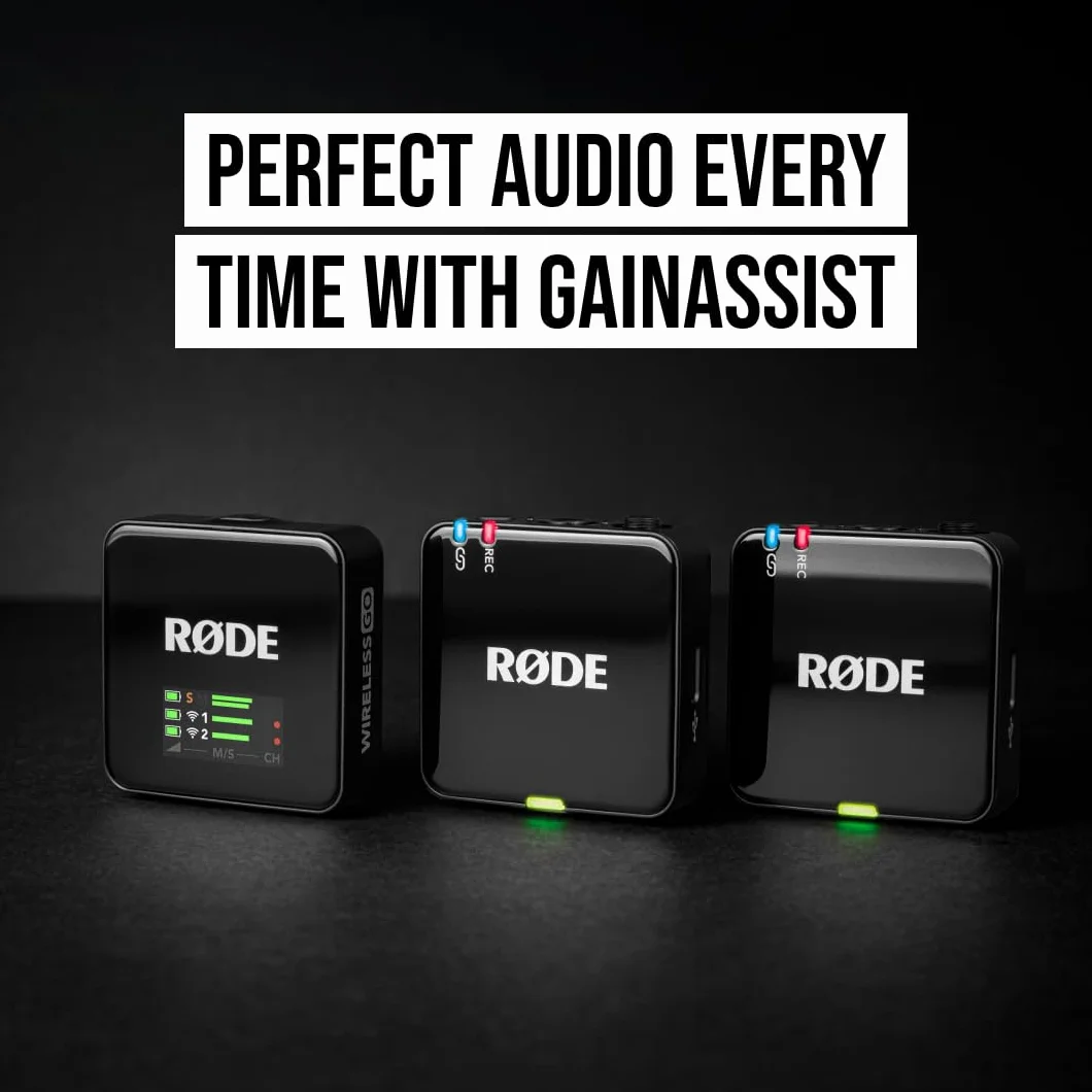 RØDE Wireless GO (Gen 3) Microphone sans Fil Compact 32 Bits Float Enregistrement Automatique du Niveau Noir