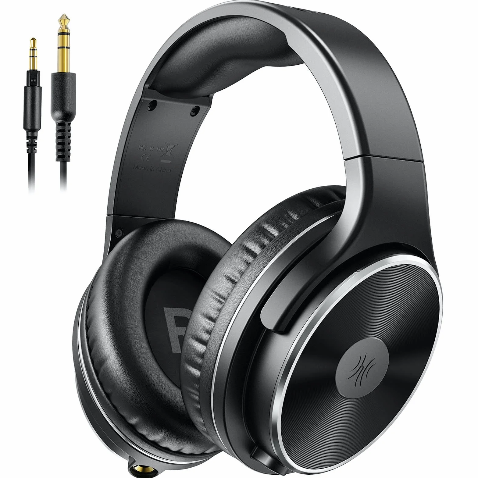 OneOdio Casque Audio Filaire Hi-Fi Hi-Res pour Guitare Piano avec Micro, Confort Léger, Noir