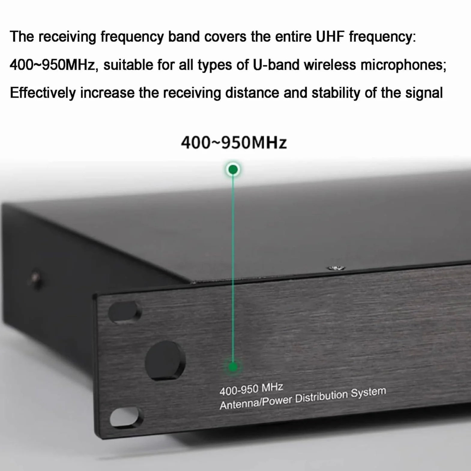 Amplificateur de signal microphone sans fil UHF avec distribution d'antenne 400-950 MHz gain réglable