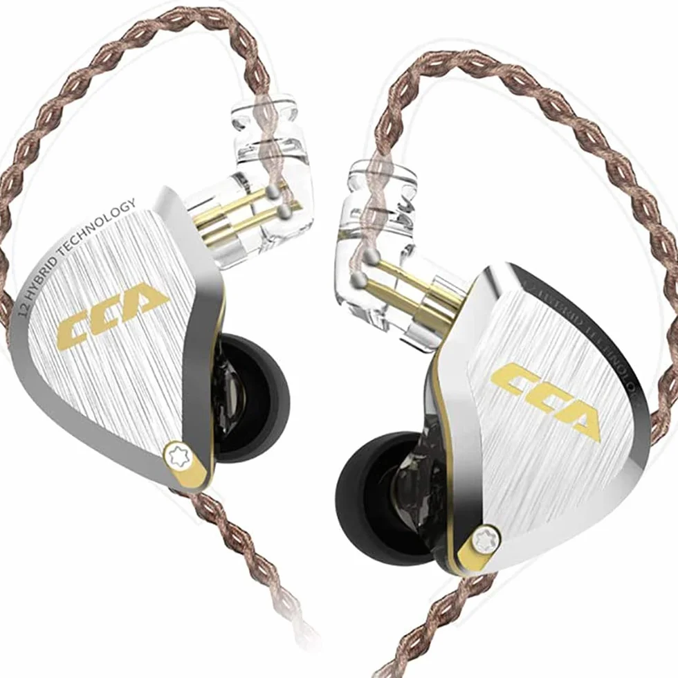 CCA C12 Écouteurs Intra-Auriculaires 5 BA 1DD Hybrides Pilotes Filaires HiFi