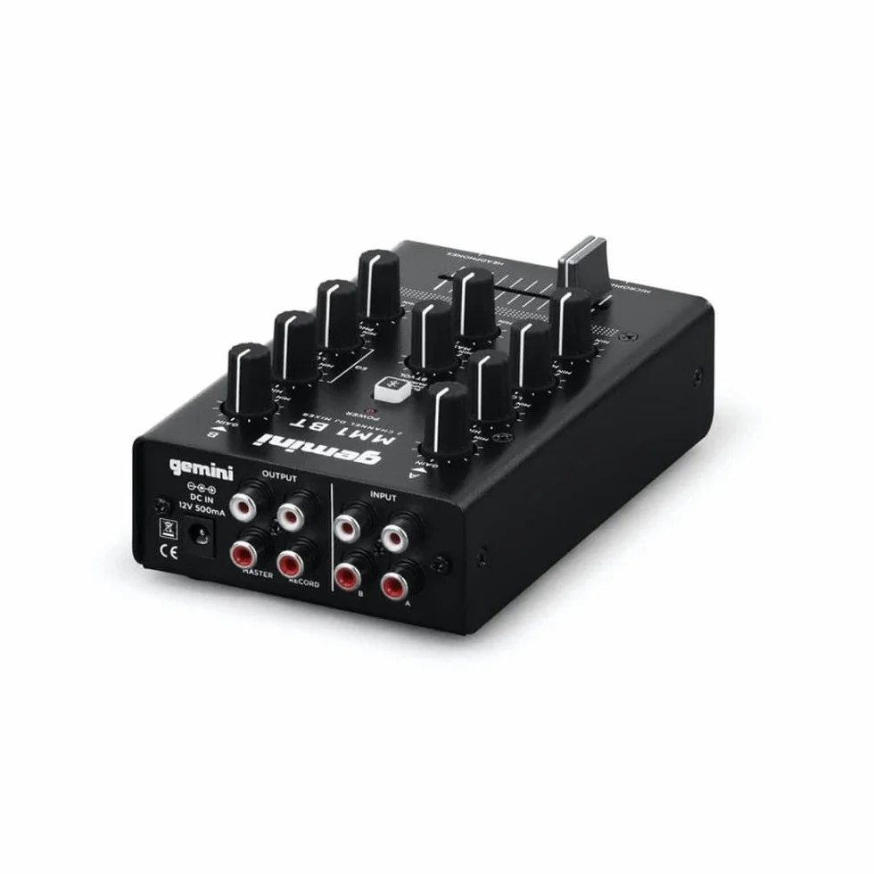 Gemini Sound MM1BT Bluetooth DJ Podcast Mixer avec CrossFader et Contrôle de Gain