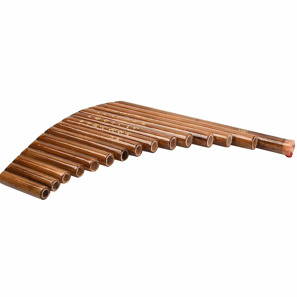 Flûte de pan en bambou 15 pipes G Key Panpipes Instrument de musique chinois pour débutant