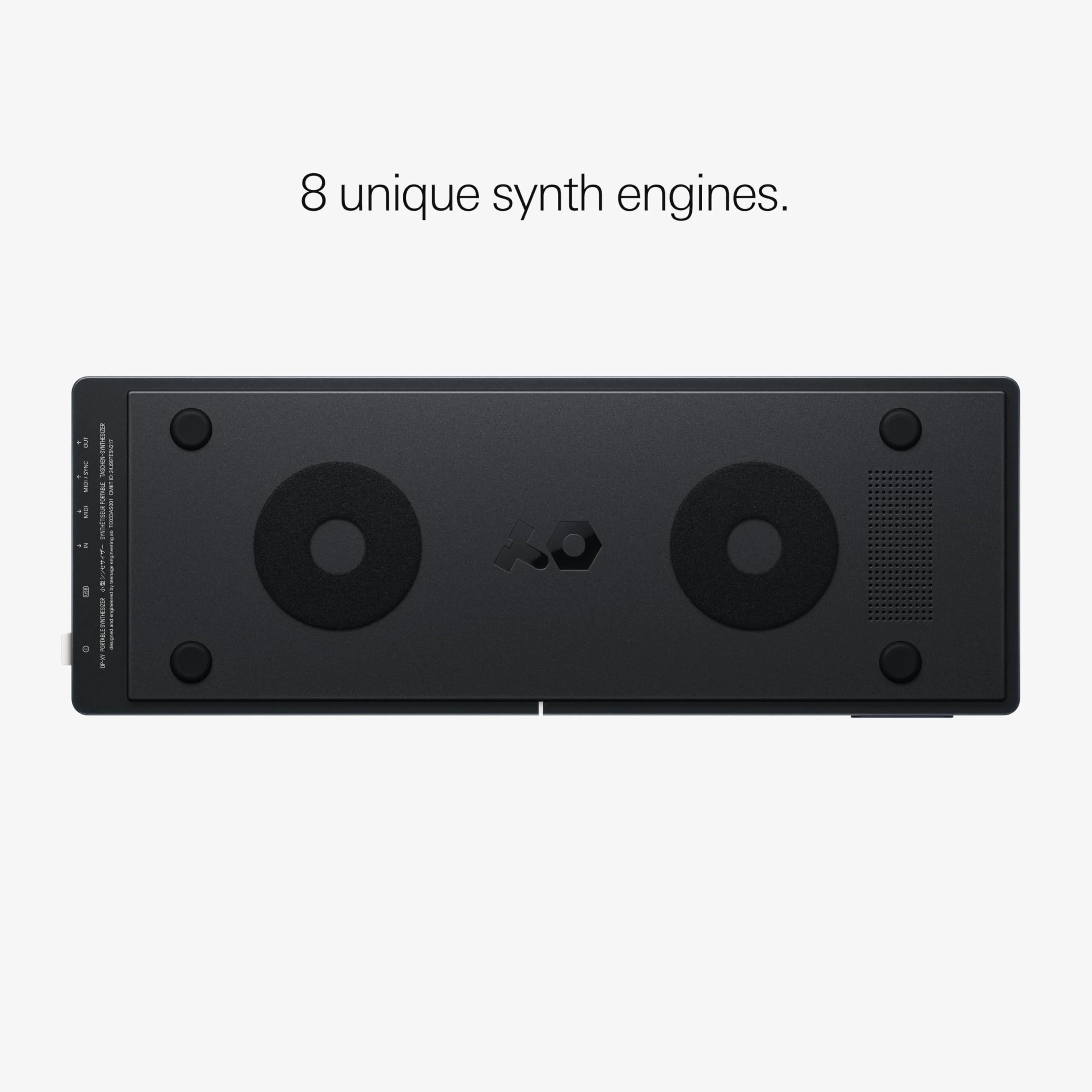 Teenage Engineering OP-XY Synthétiseur portable séquenceur 64 pas 8 moteurs synthé Noir