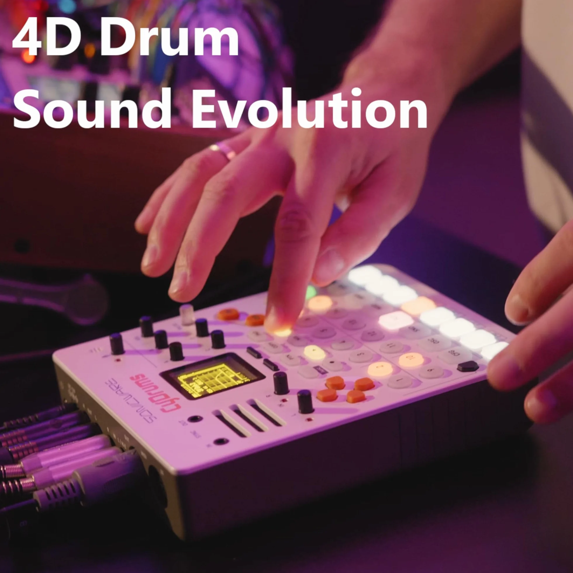 Sonicware CyDrums Expressive Drum Synthesizer Neo-Hyperactive Drum Machine Wavetable Velocity Pressure Modulation Built-in Speaker Battery-powered
