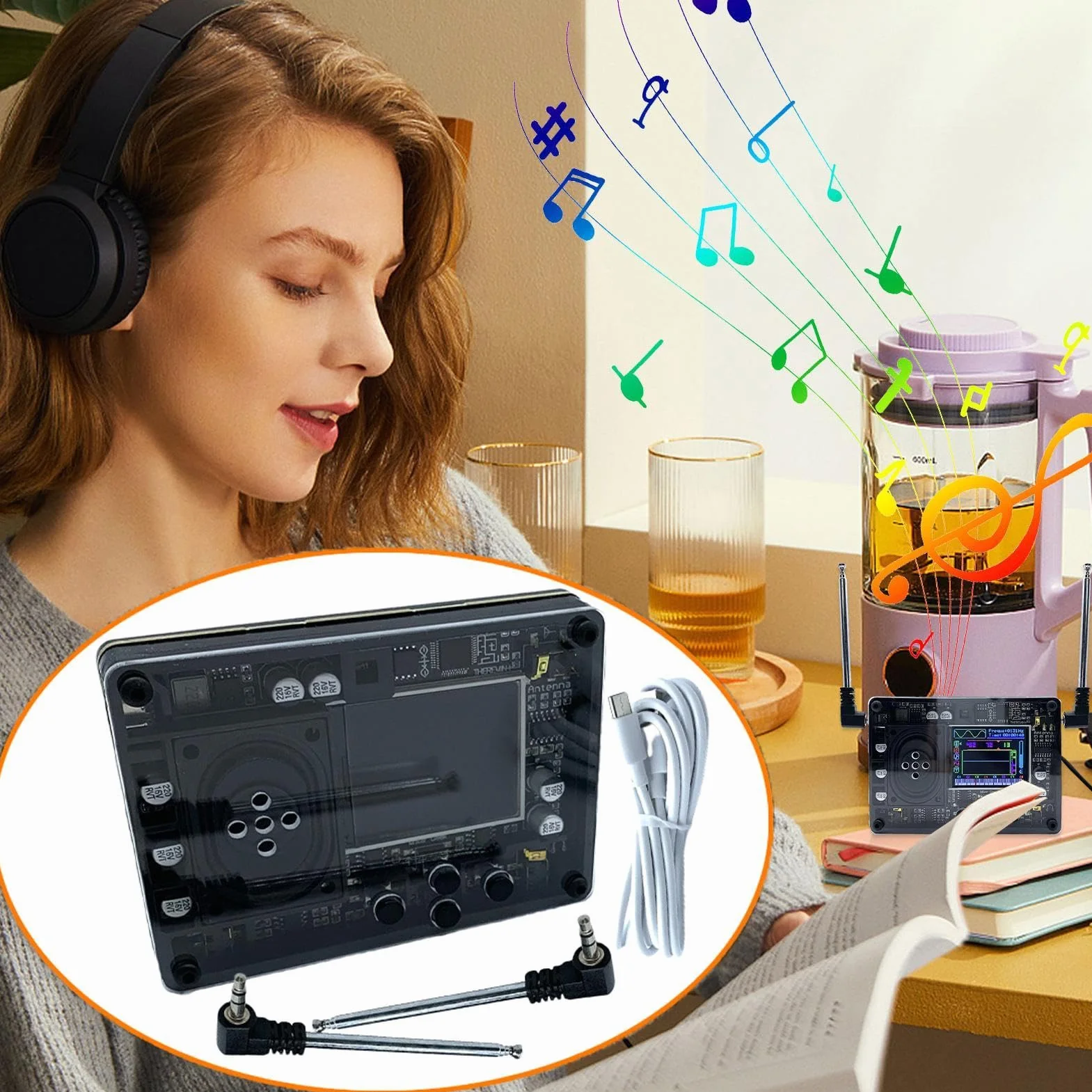 Thérémine rétro instrument de musique électronique avec écran OLED réglable