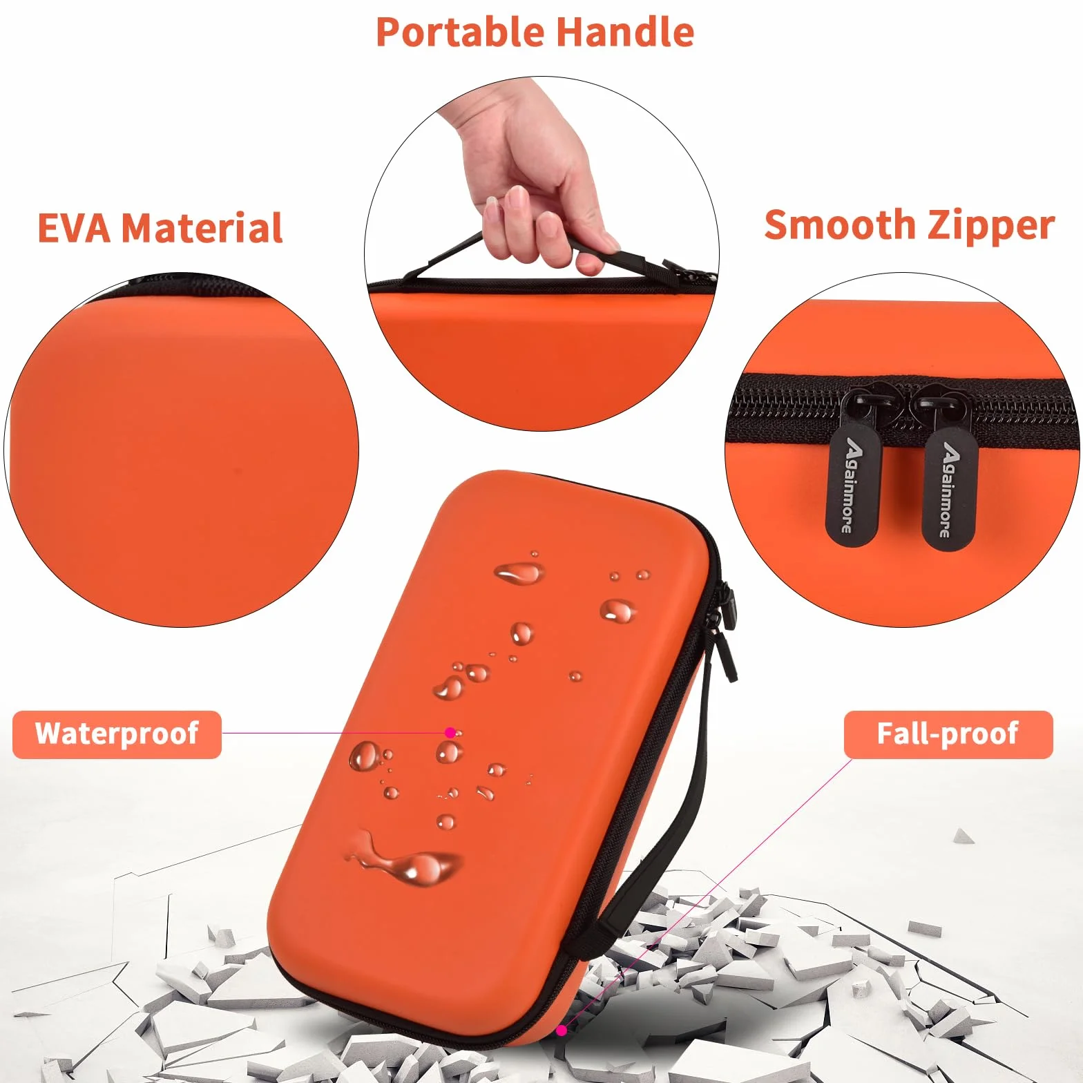 Étui de microphone sans fil JBL PartyBox, sac de voyage pour chant ou karaoké, Orange