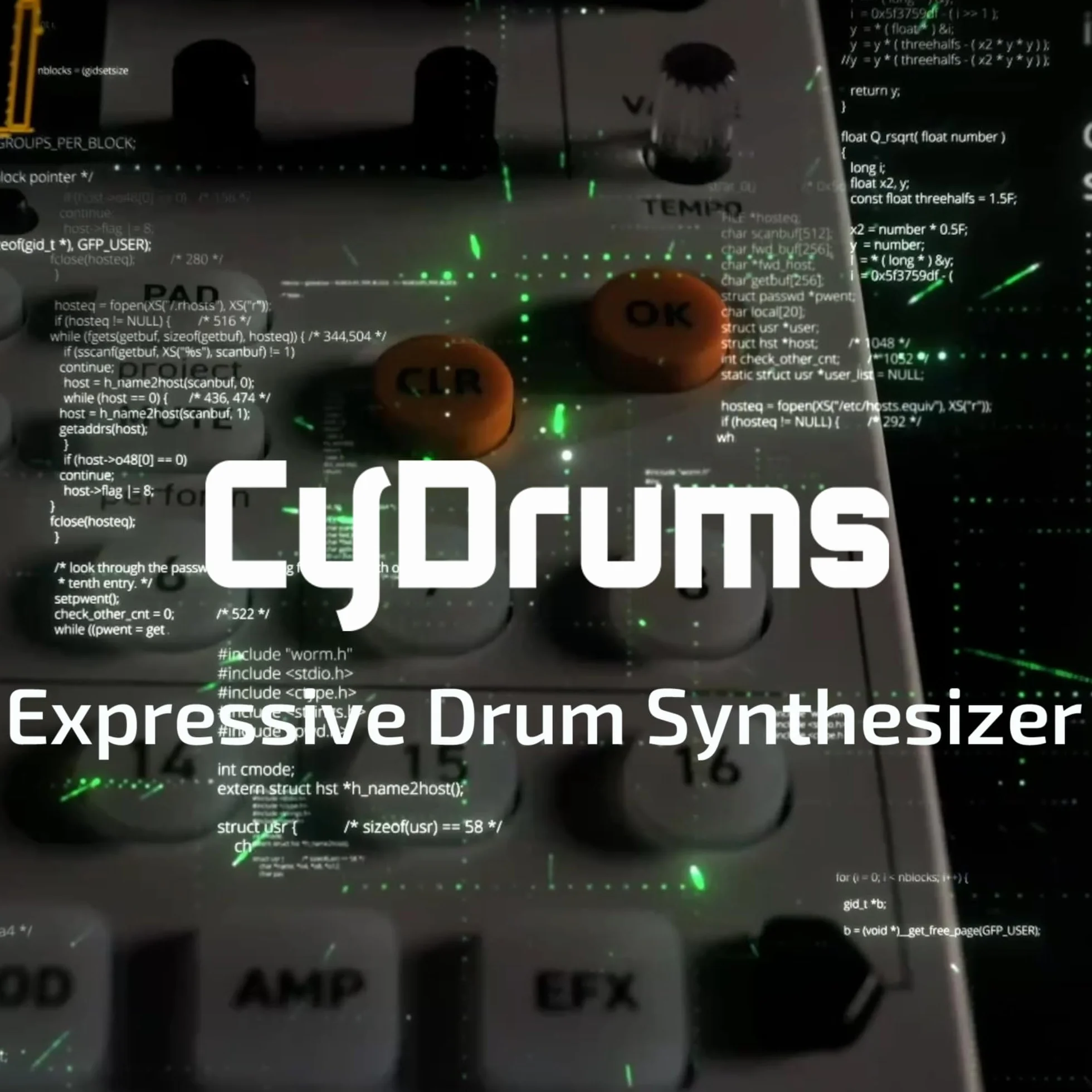 Sonicware CyDrums Expressive Drum Synthesizer Neo-Hyperactive Drum Machine Wavetable Velocity Pressure Modulation Built-in Speaker Battery-powered