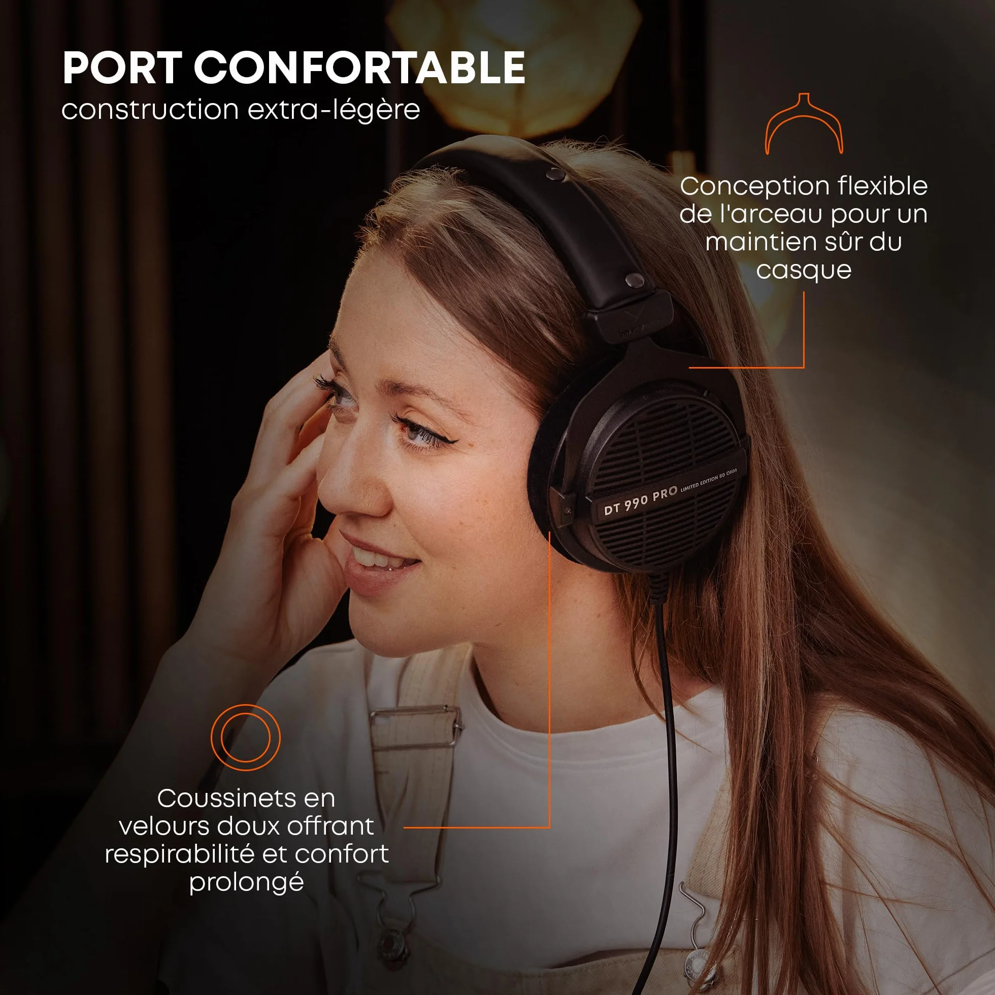 beyerdynamic DT 990 Pro Casque de Studio Supra-auriculaire Filaire 250 ohms