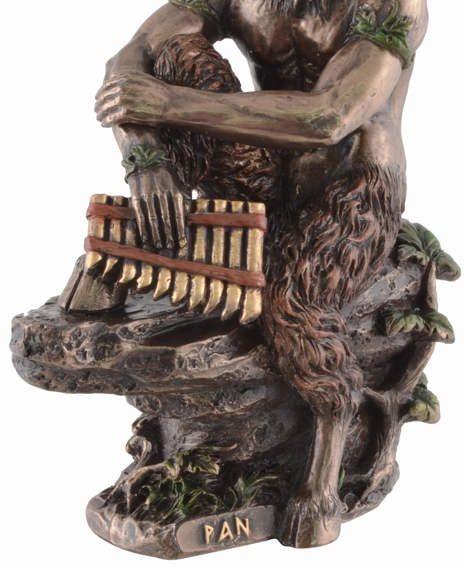 Figurine Pan dieu grec forêt flûte pan bronzée VOGLER
