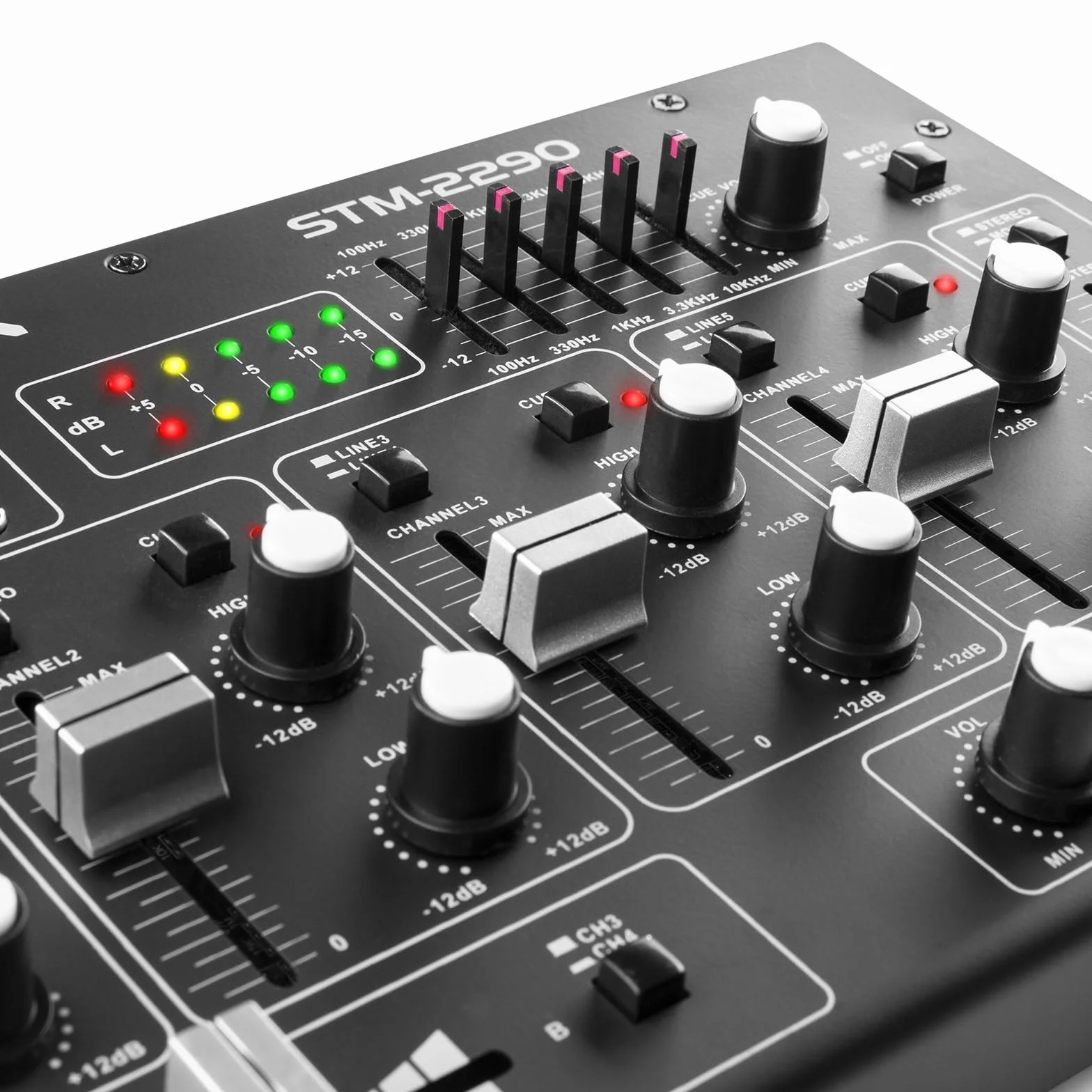 Vonyx STM2290 Table de Mixage DJ 8 Canaux Bluetooth USB Entrée Micro Sortie Casque