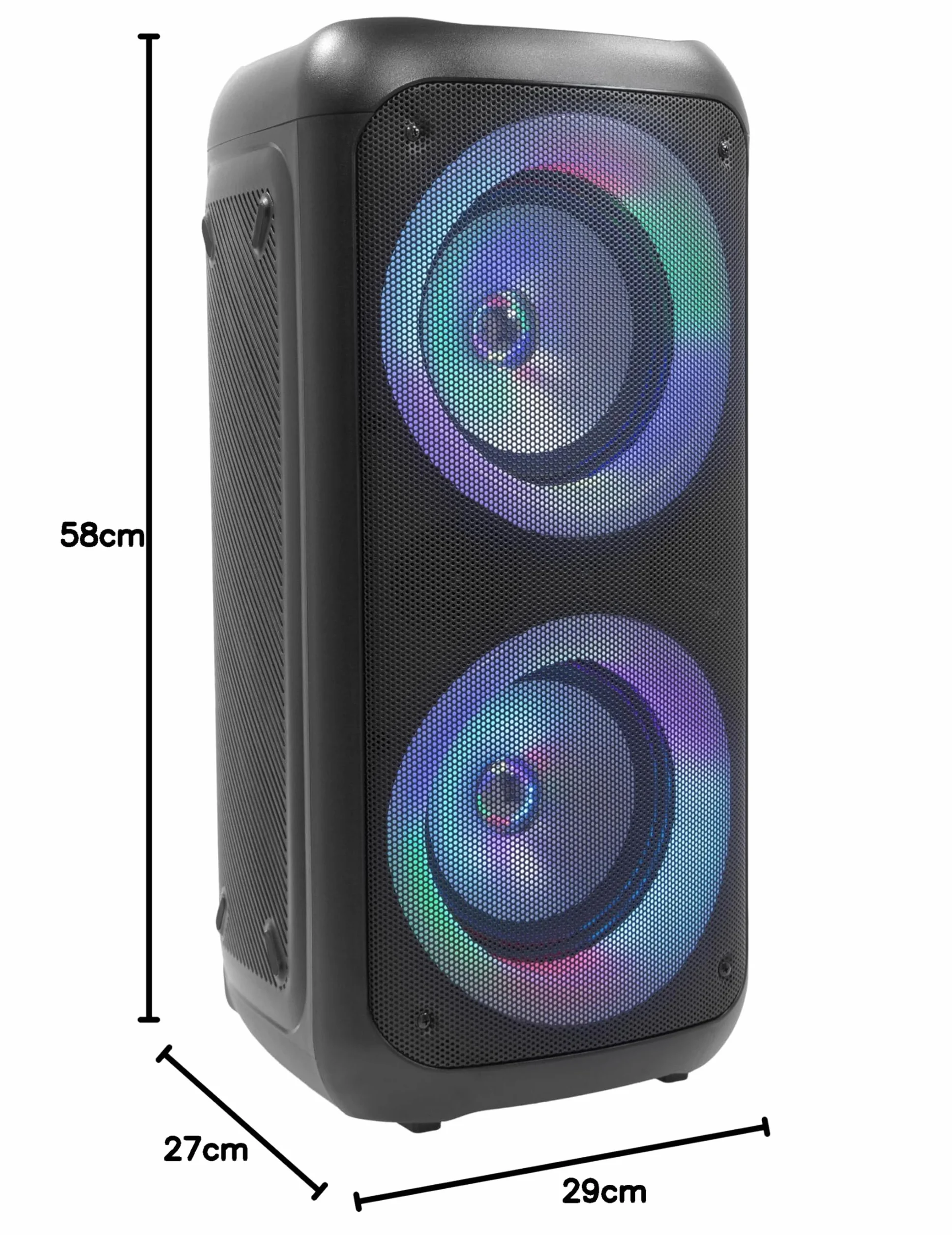 BoomTone DJ Traveler 400 Enceinte sur Batterie Bluetooth USB/SD Lumière Intégrée Poignée Télescopique