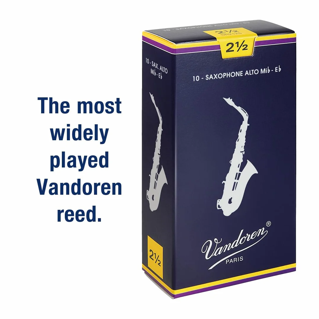 Vandoren Traditionnel Anche pour Saxophone Alto Puissance 2 1/2